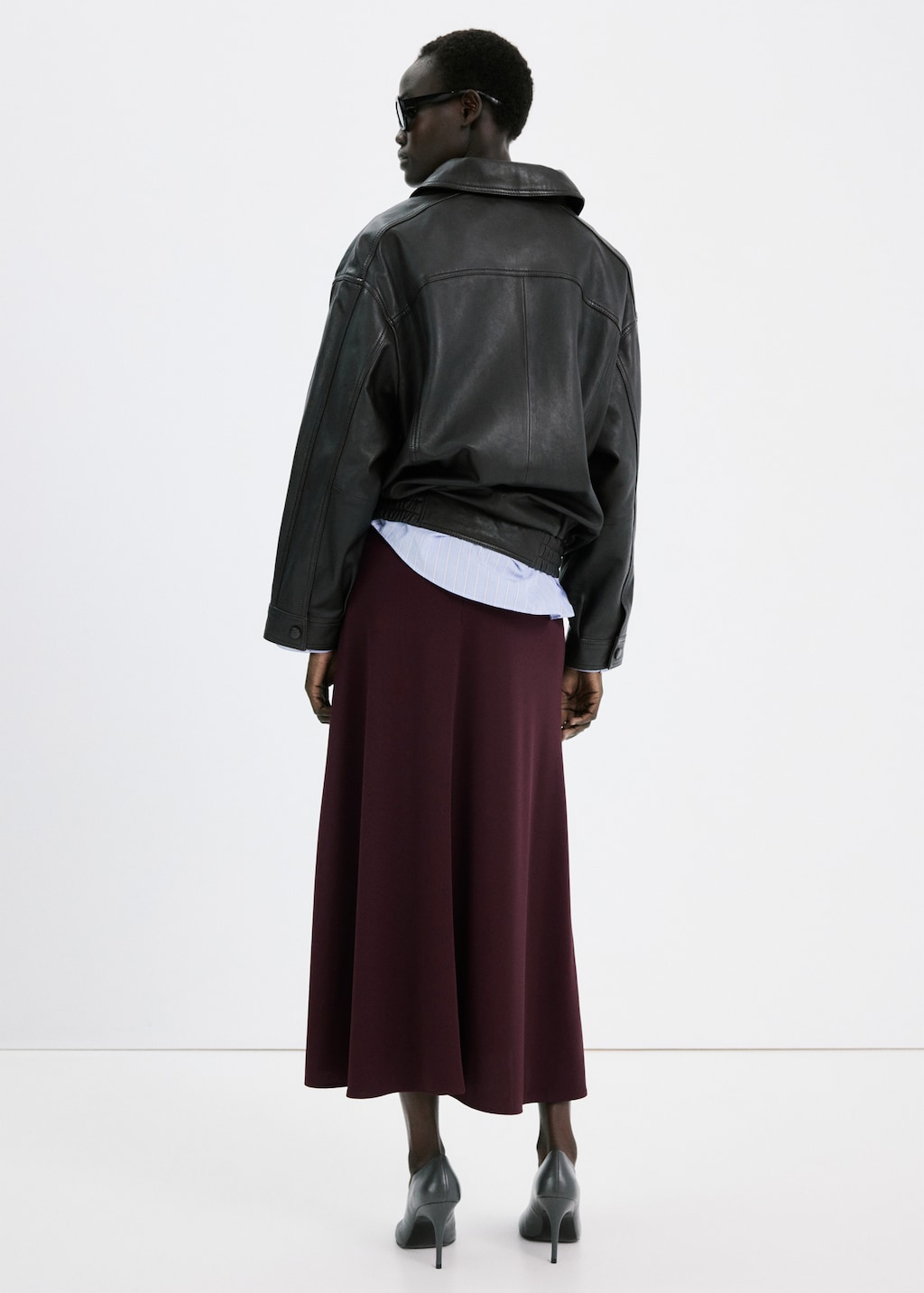 Fine knit midi skirt - image 3