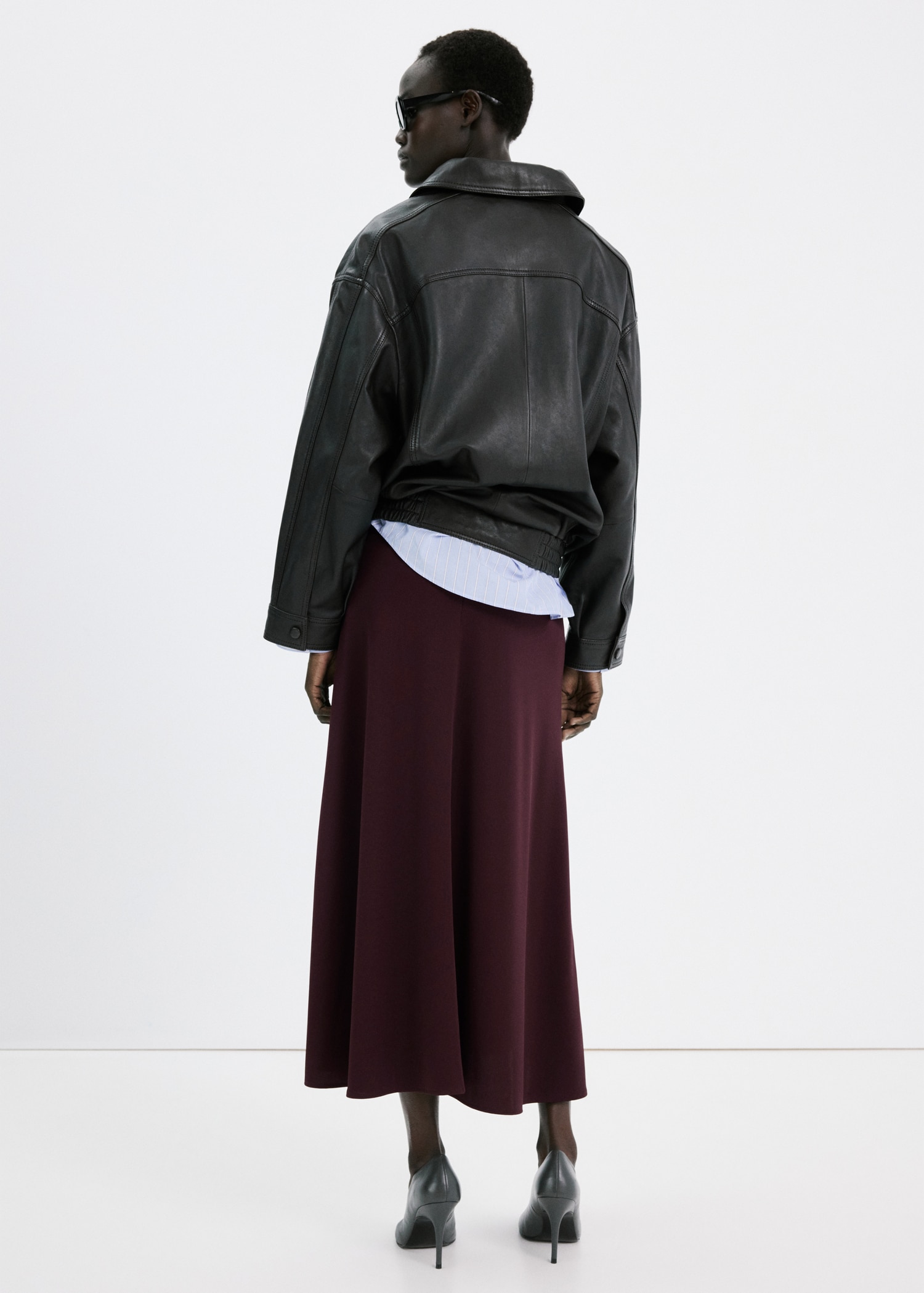 Jupe midi maille fine - Verso de l’article