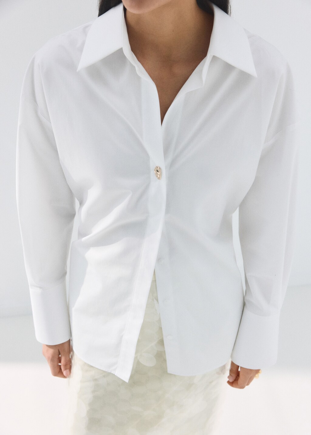 Oversize cotton shirt - image 4