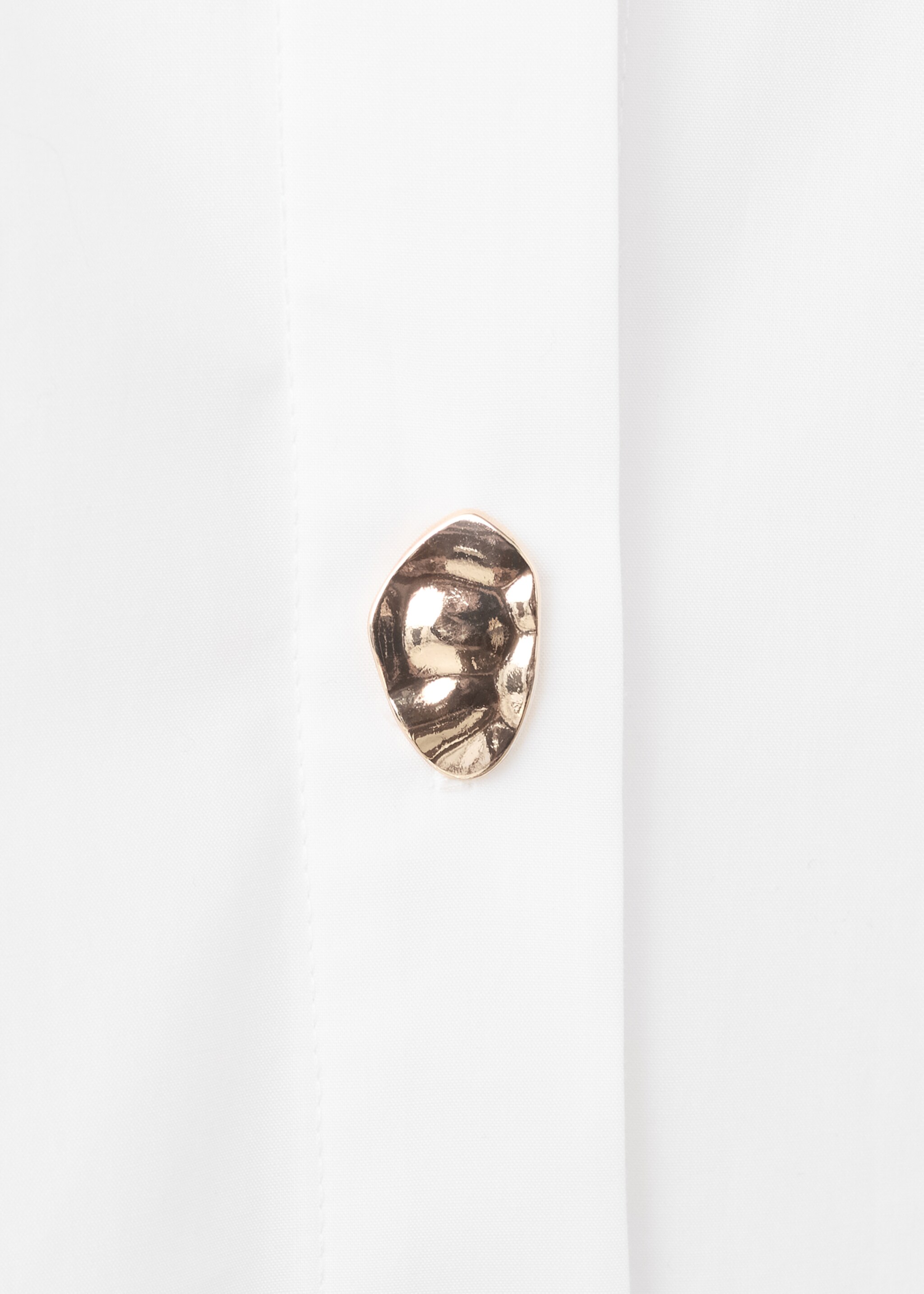 Oversized katoenen overhemd - Detail van het artikel 8, Wit. Ref: 27054088-00.