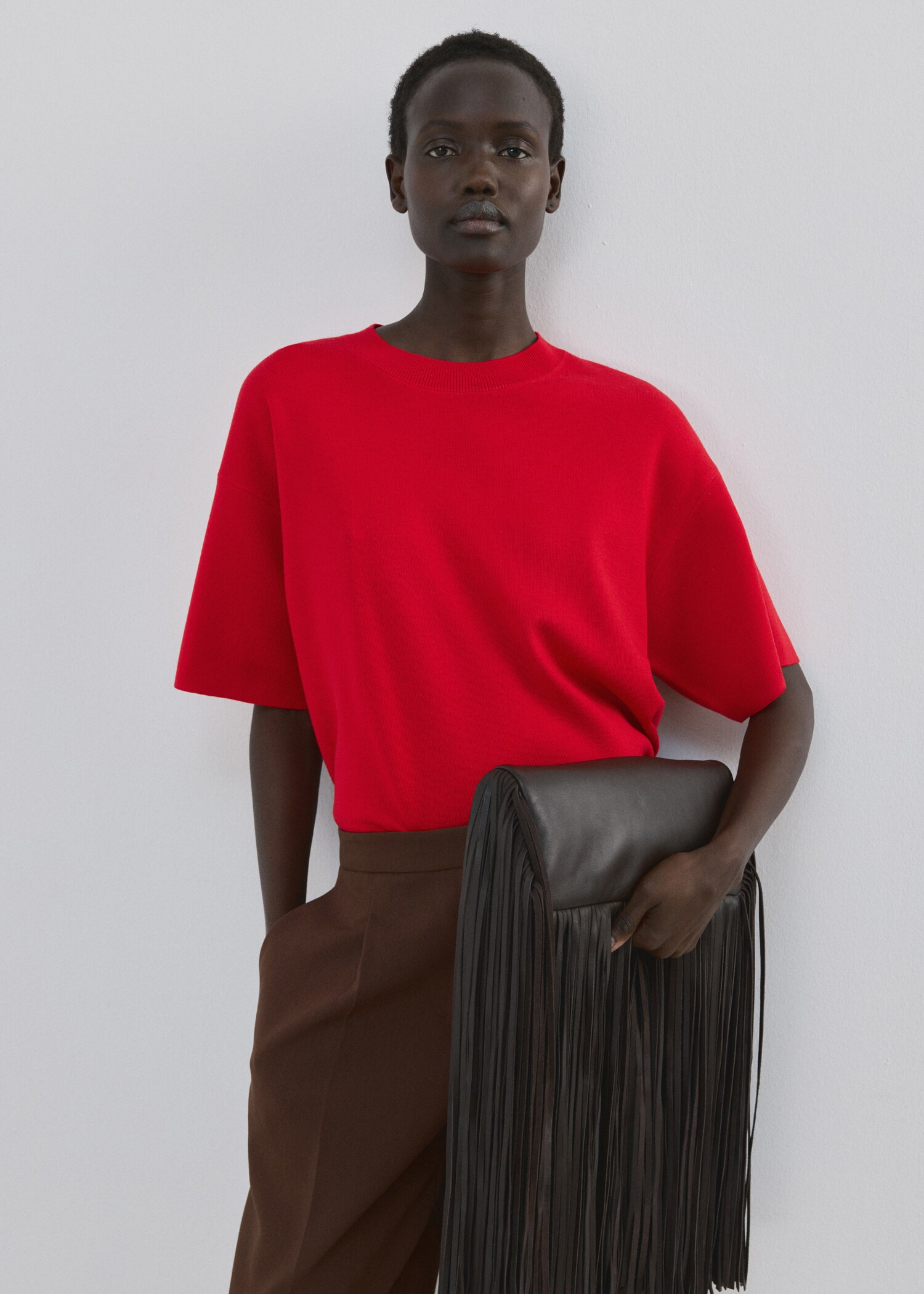 Pull-over manches courtes oversize - Plan moyen