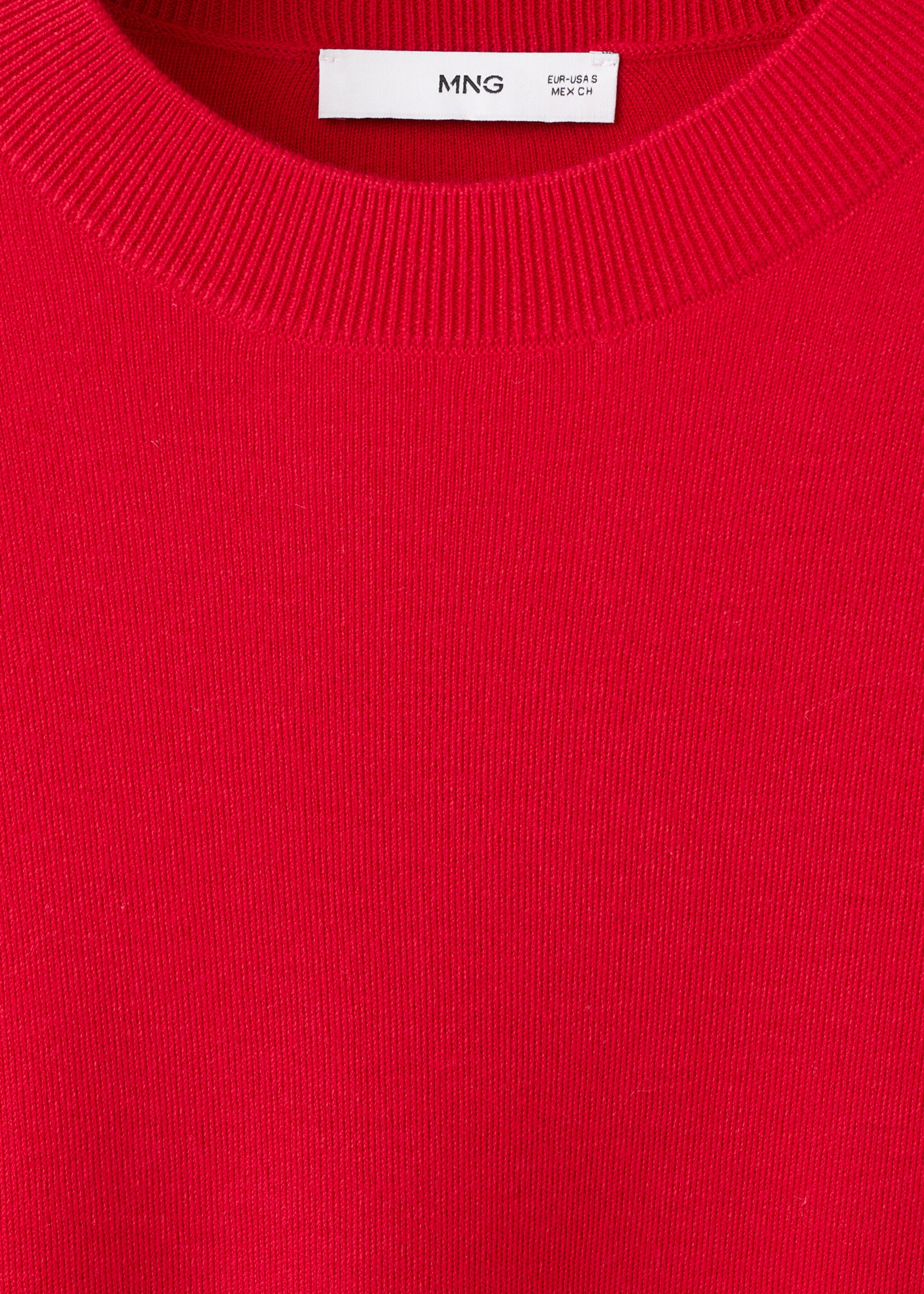 Oversize short sleeve sweater - Details of the article 0, Red. Ref: 27054089-00.