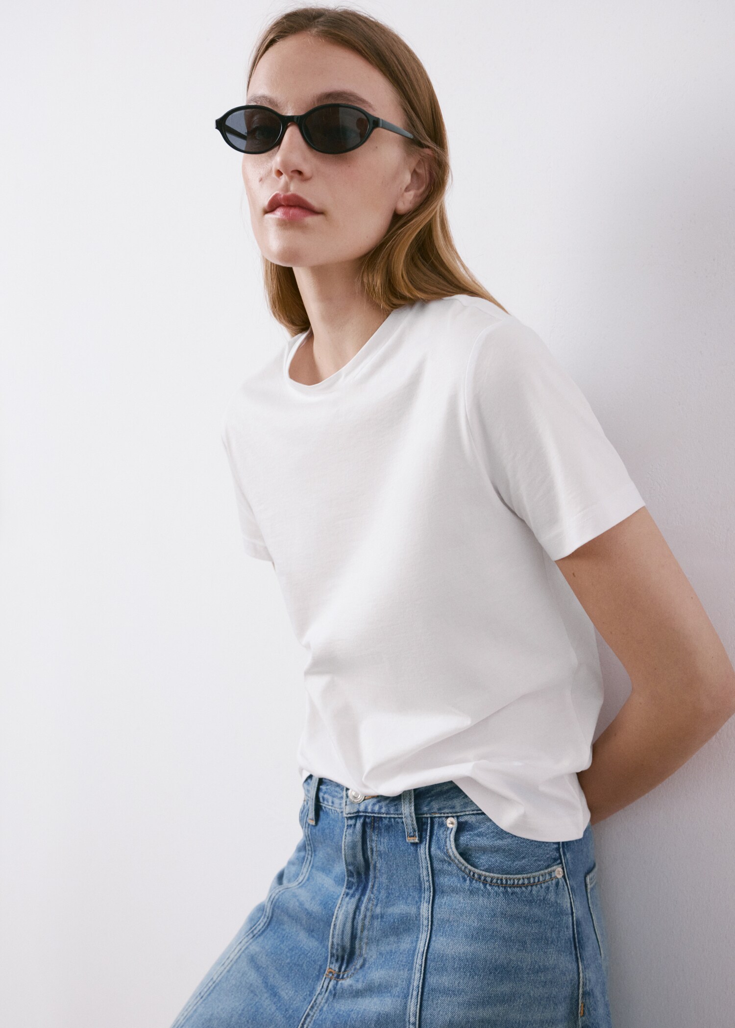 Short-sleeved cotton t-shirt - Medium plane