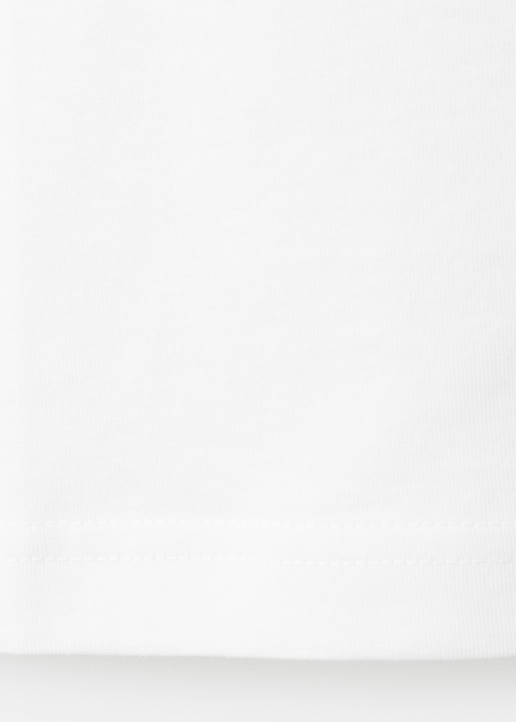 Short-sleeved cotton t-shirt - Details of the article 0, White. Ref: 27054090-00.