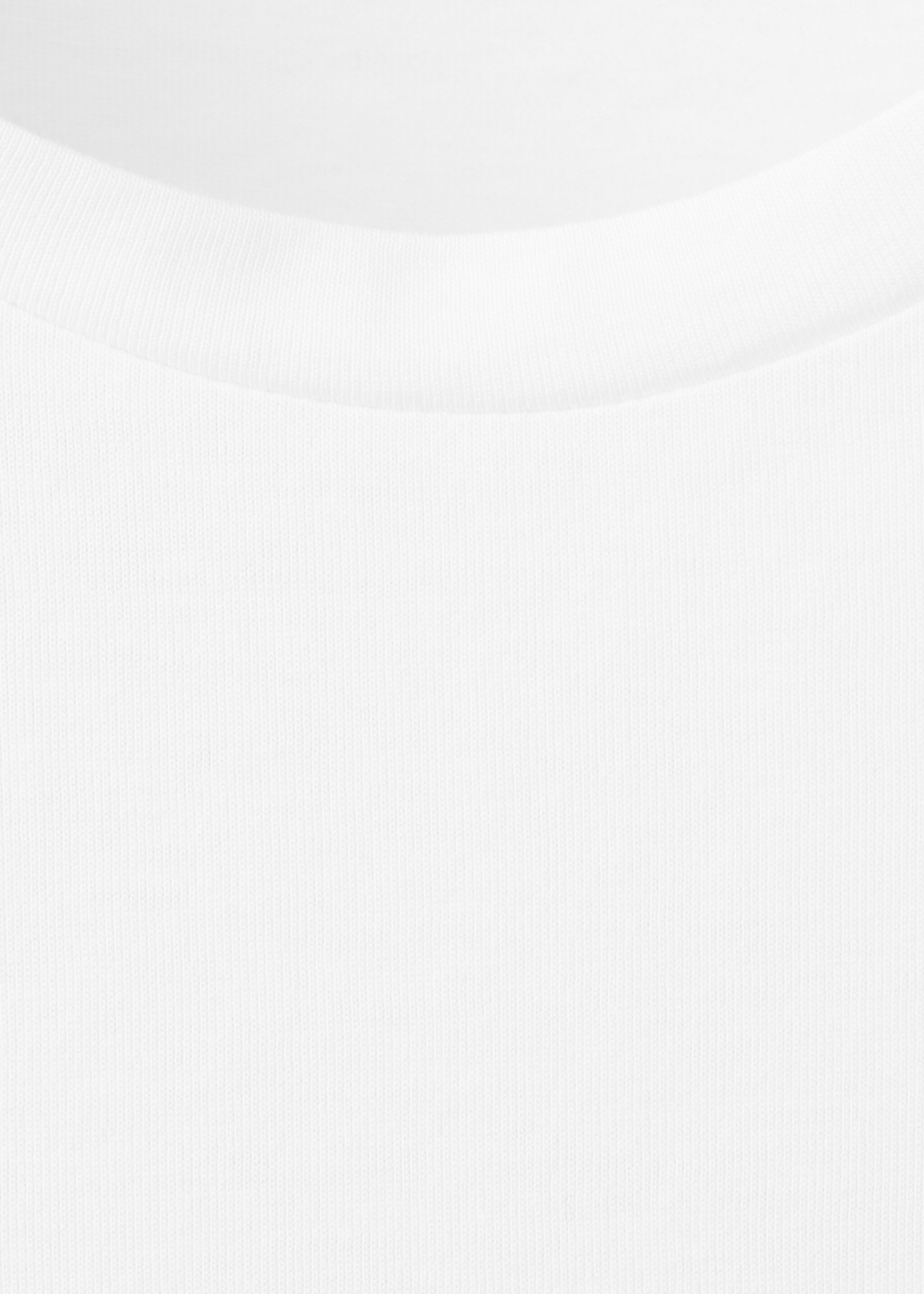 Short-sleeved cotton t-shirt - Details of the article 8, White. Ref: 27054090-00.