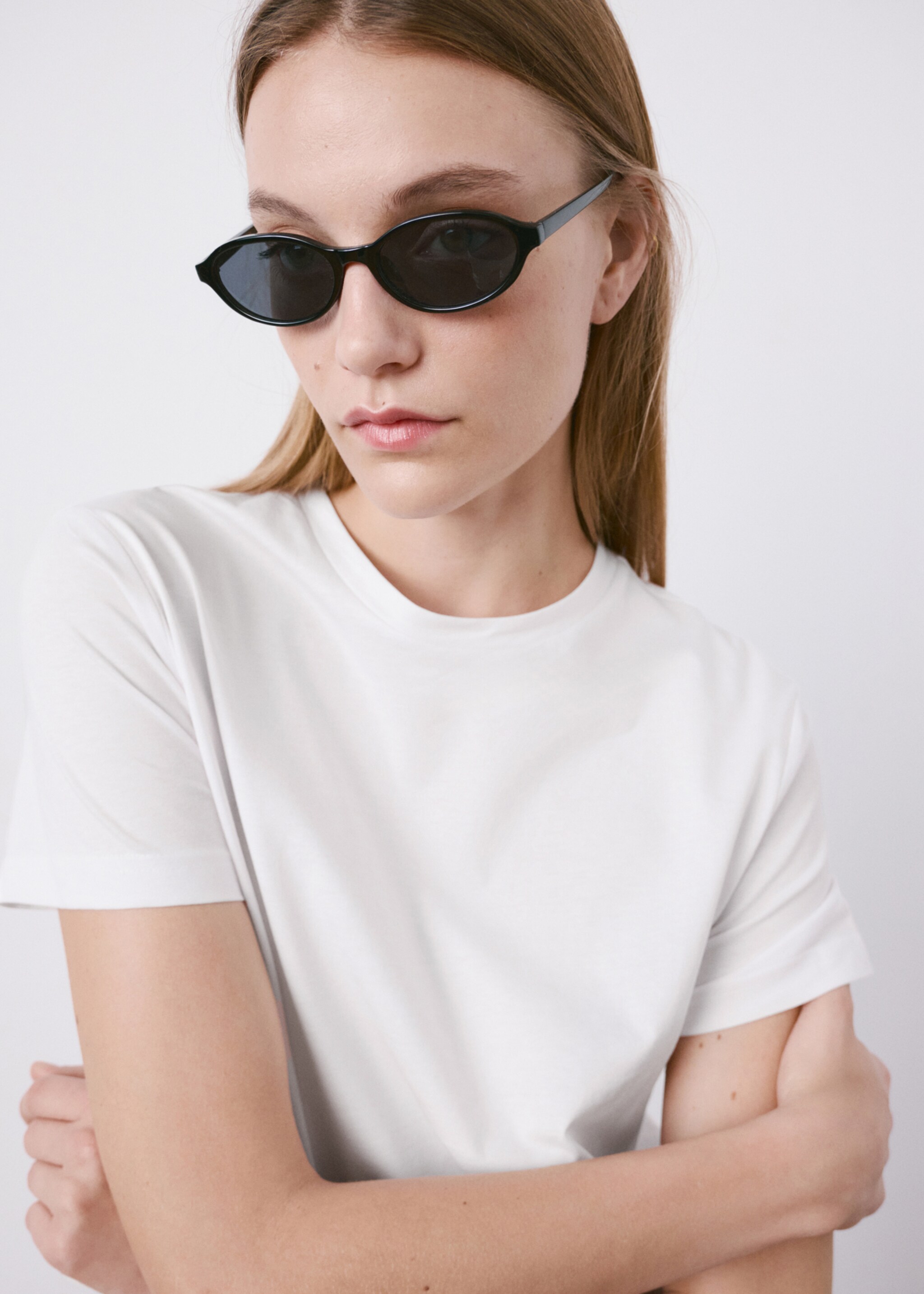 Short-sleeved cotton t-shirt - Reverse of the article, White. Ref: 27054090-00.