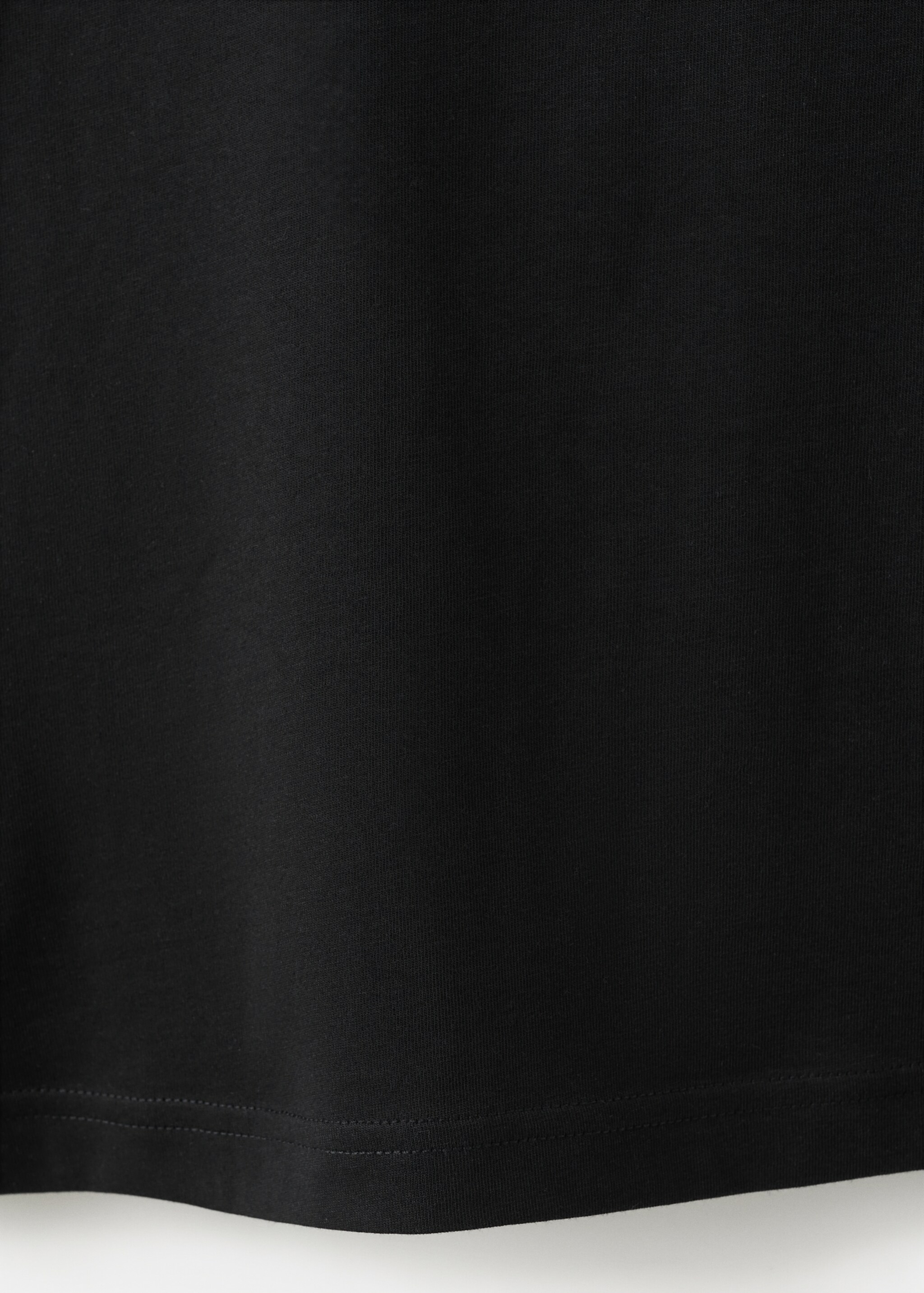 Short-sleeved cotton t-shirt - Details of the article 0, Black. Ref: 27054090-00.