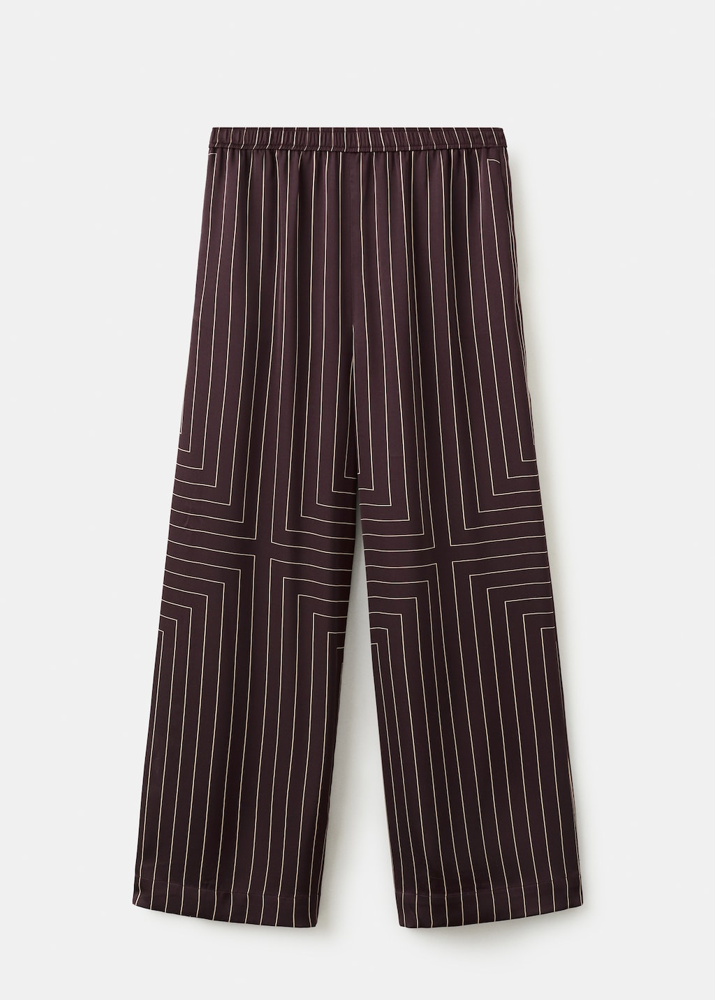Geometric-print satin pants - image 5