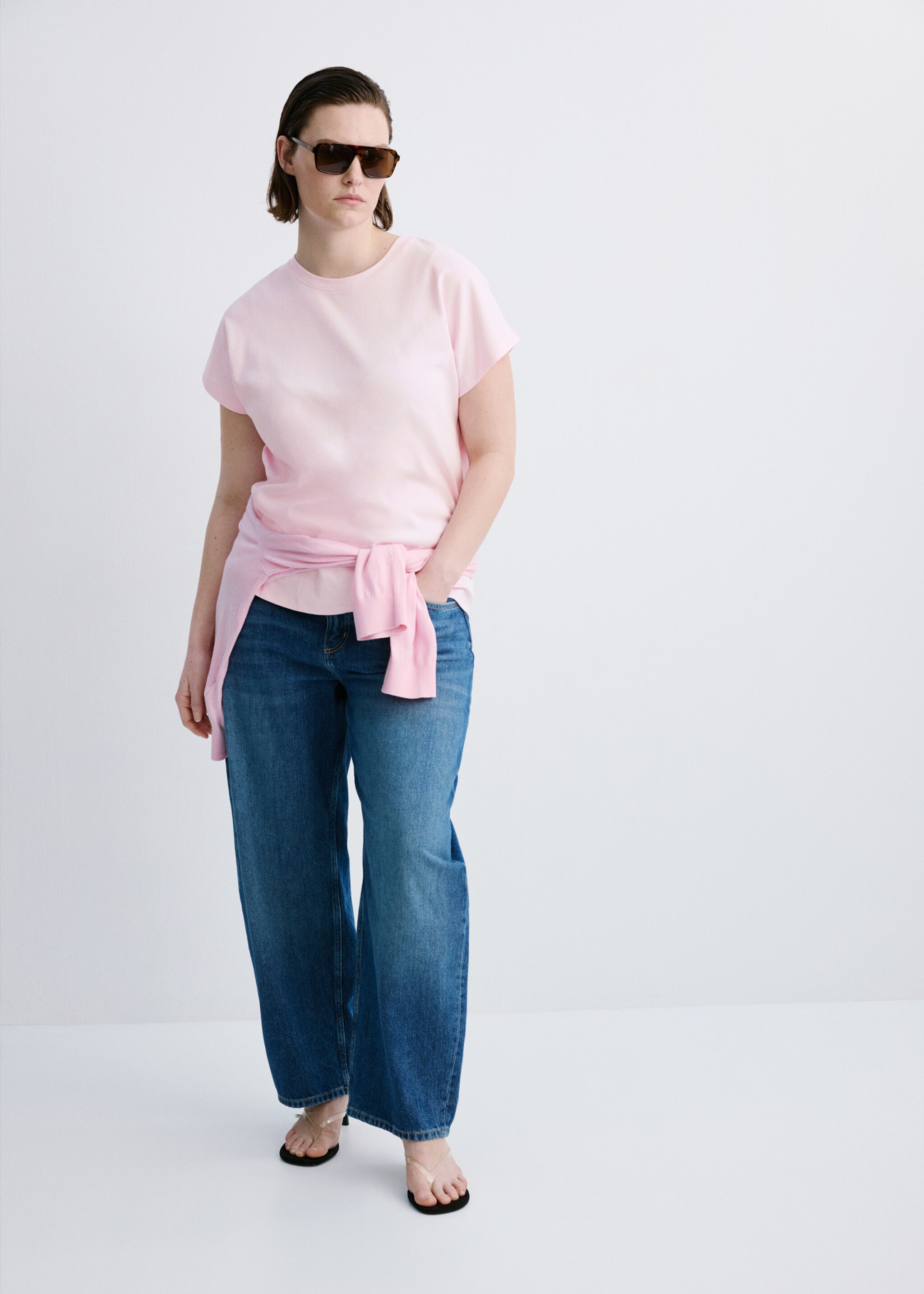 Camiseta algodón manga corta - Detalle del artículo 3, Rosa pastel. Ref: 27054096-00.