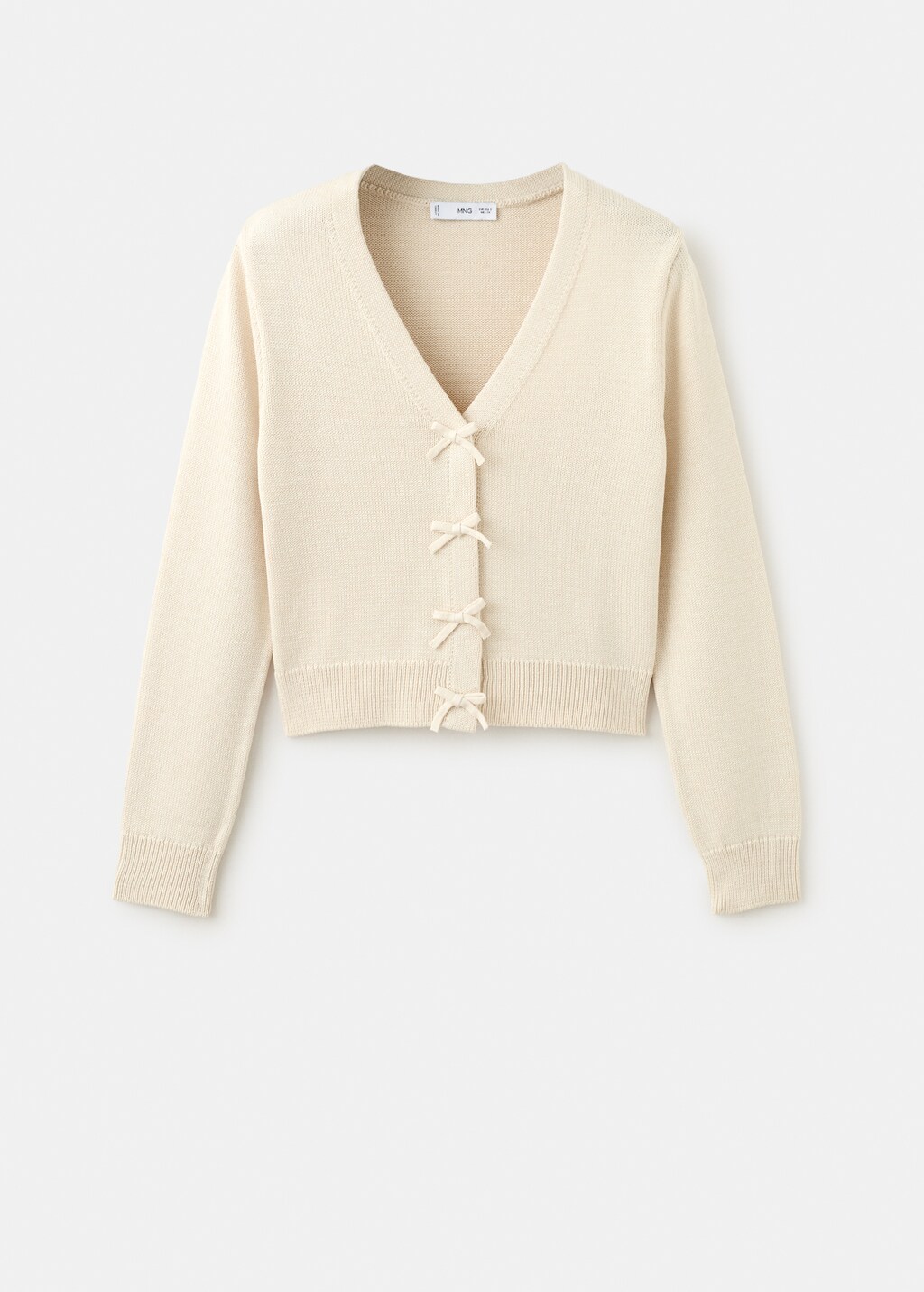 Mango Knitted cardigan with ties