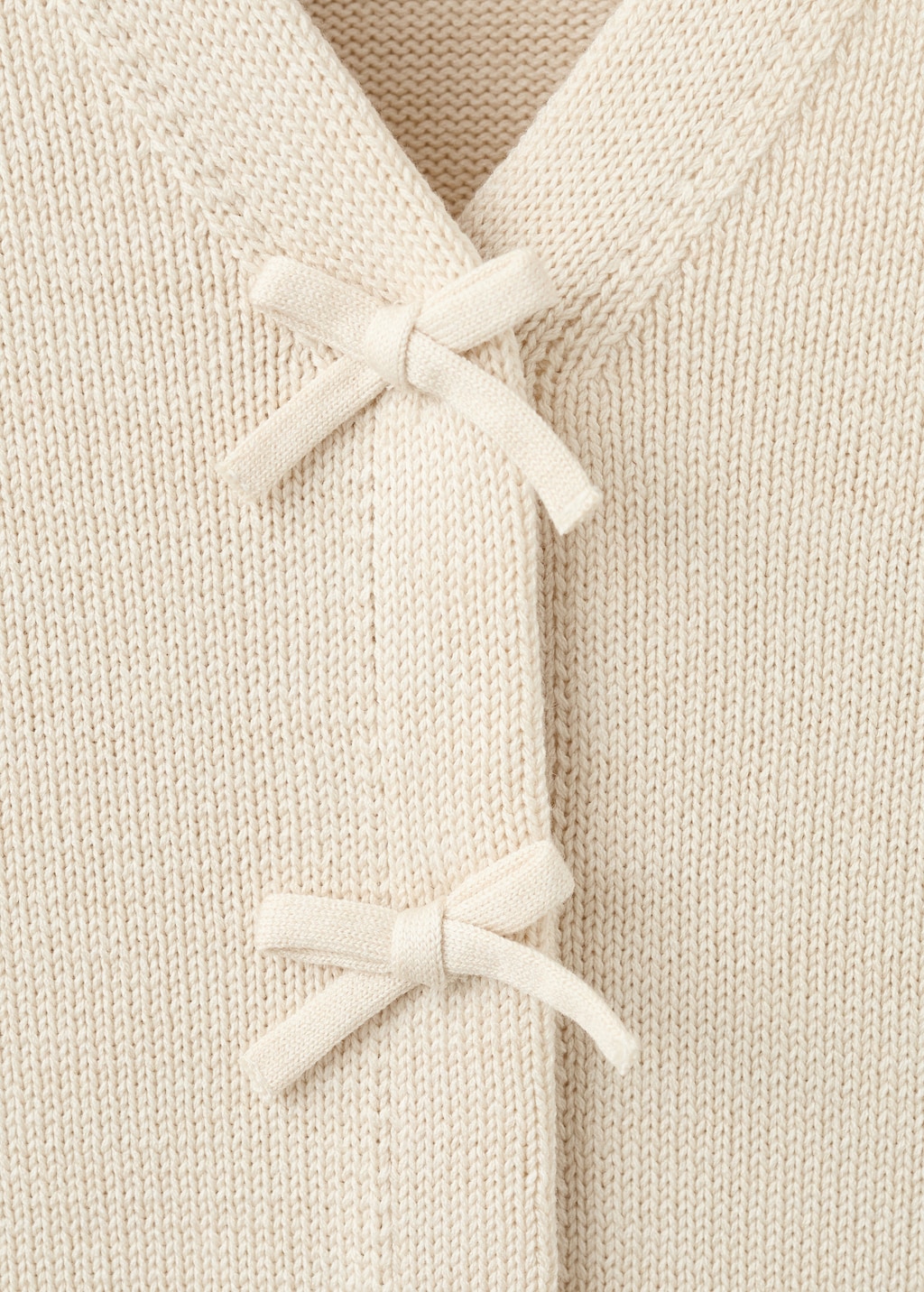 Mango Knitted cardigan with ties