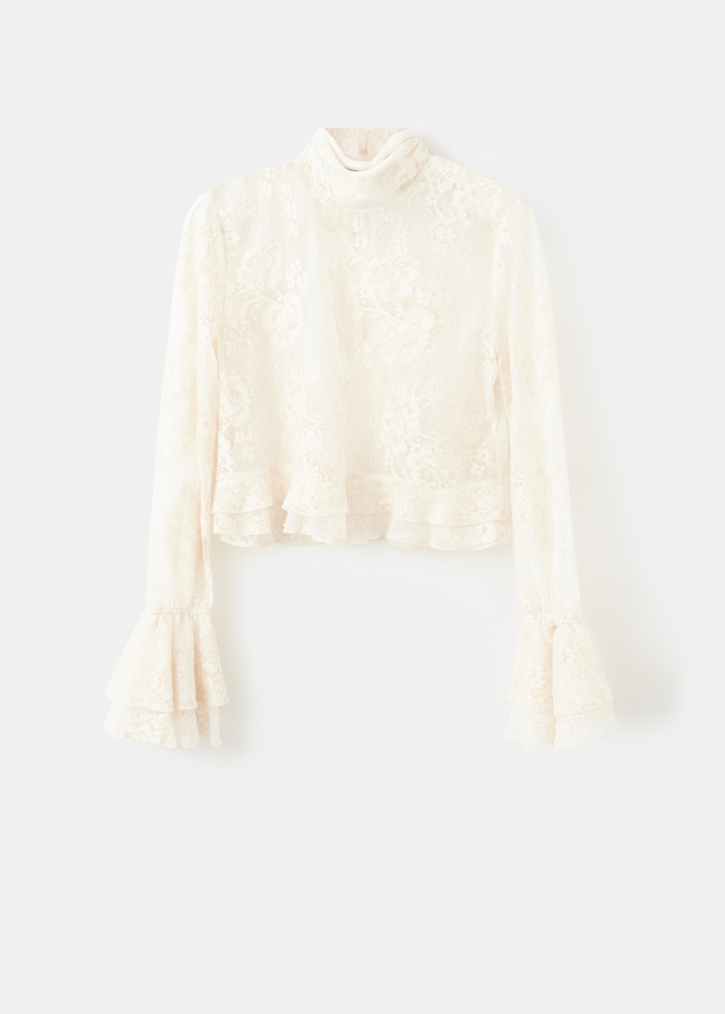 Ruffled embroidered blouse - image 3