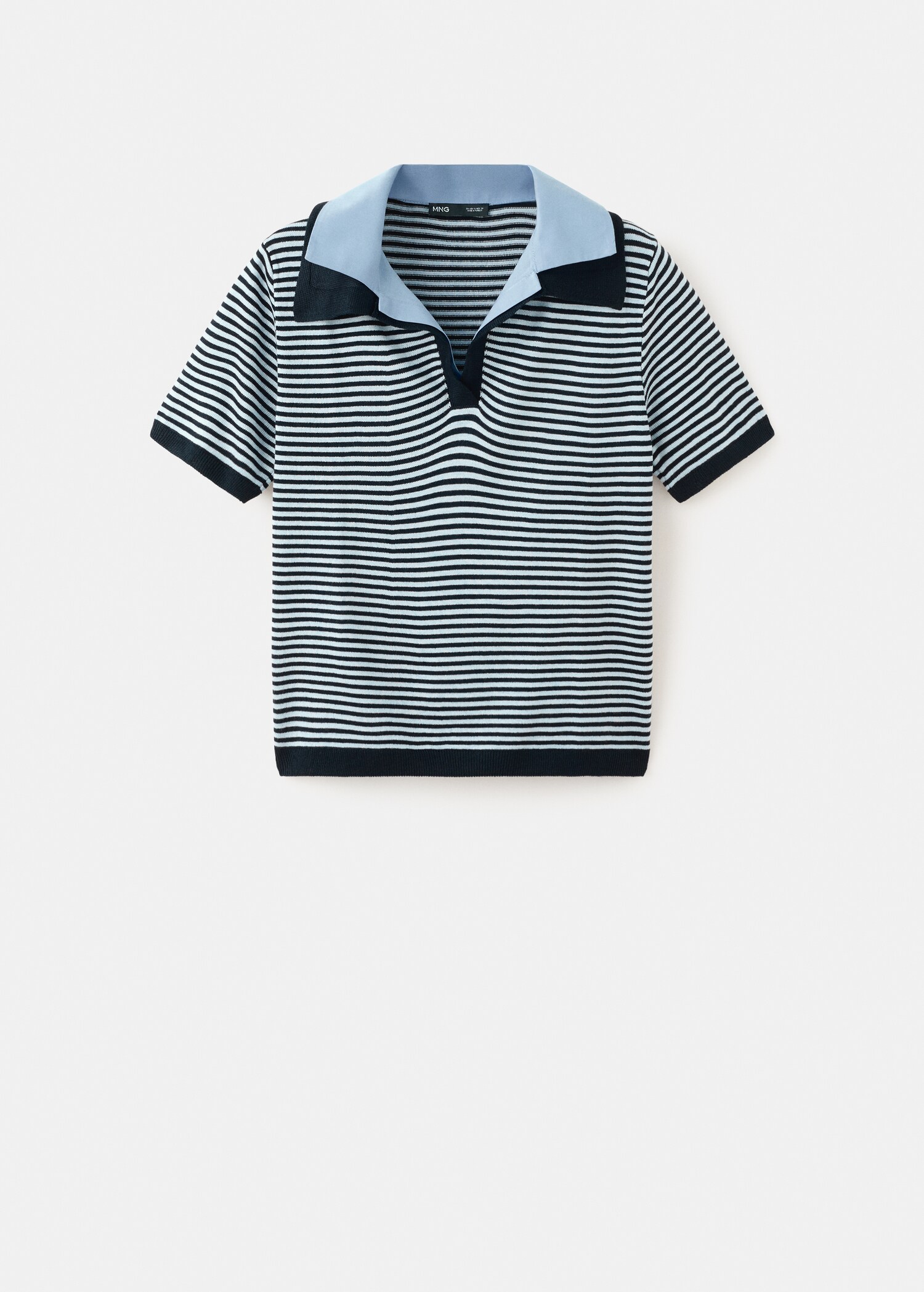 Knitted jumper with combined collar - Article without model