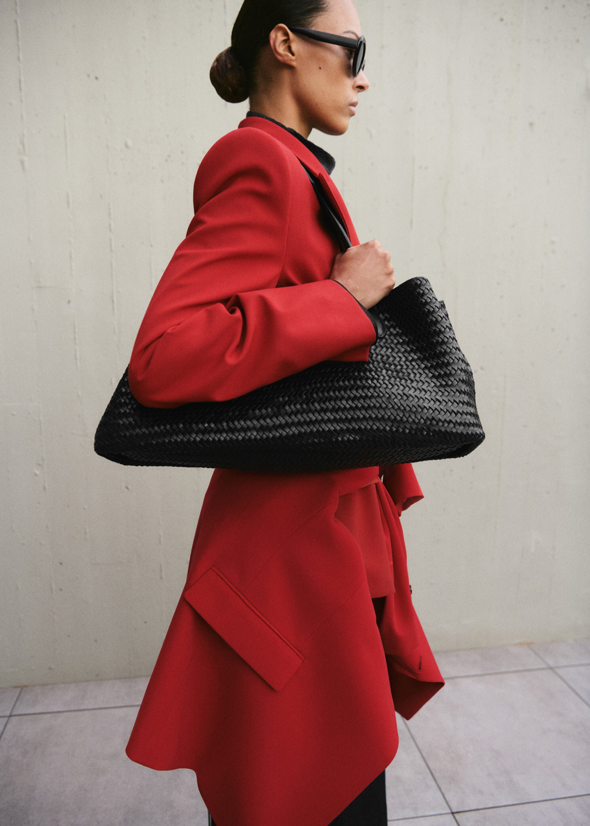 بليزر مزدوج الصدر مُفصّل - تفاصيل المنتج 1, أحمر. Ref: 27054101-00.