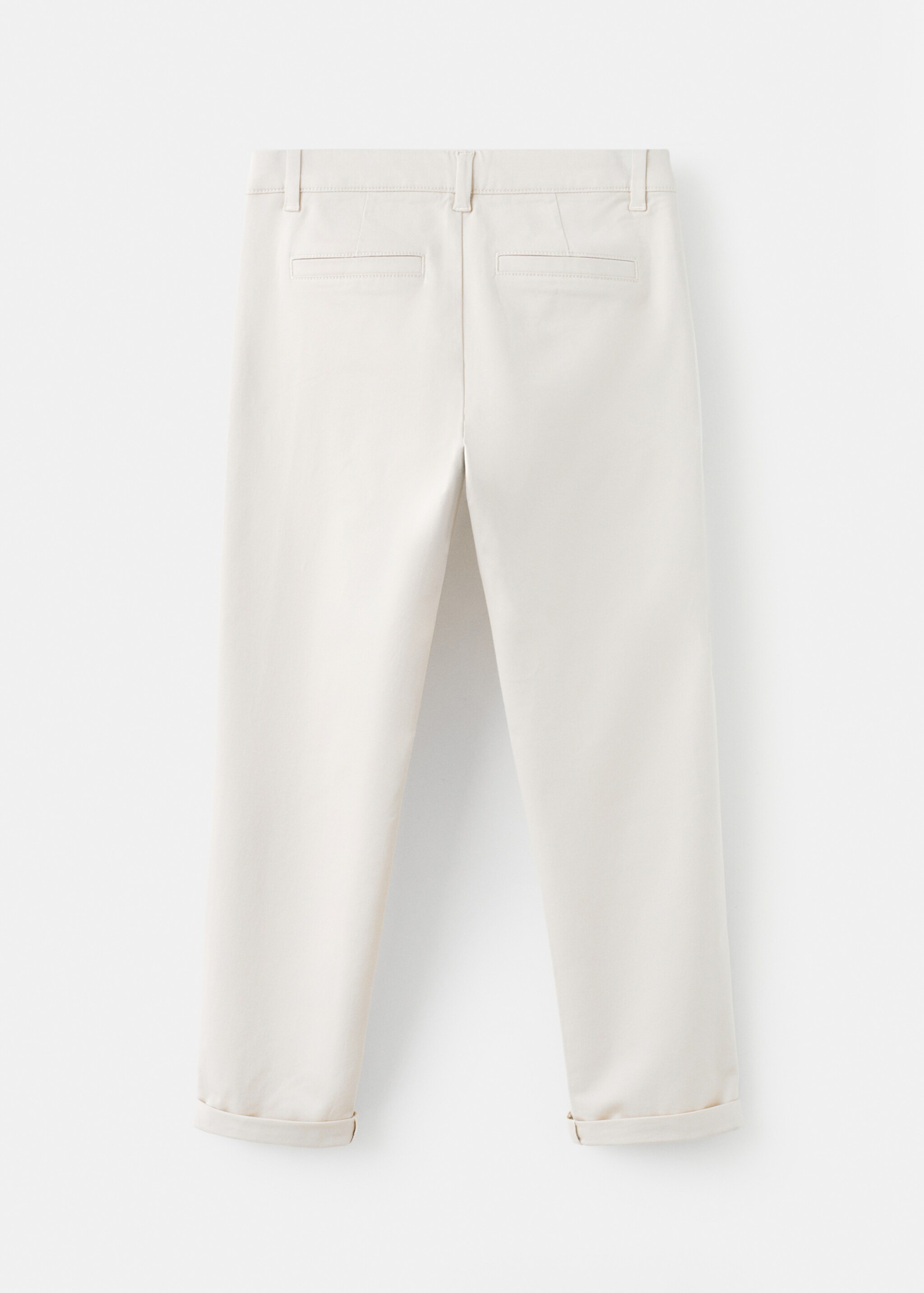 Chino trousers hem - Reverse of the article, Ice Grey. Ref: 27054403-00.