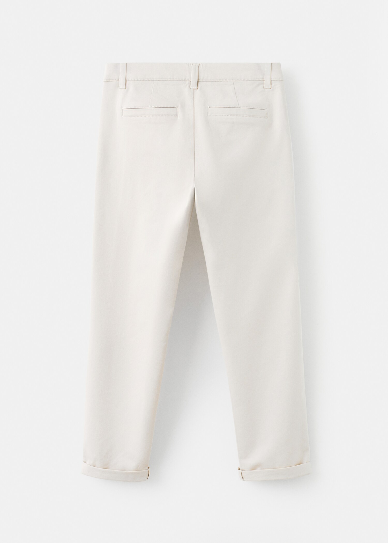 Chino trousers hem - Reverse of the article