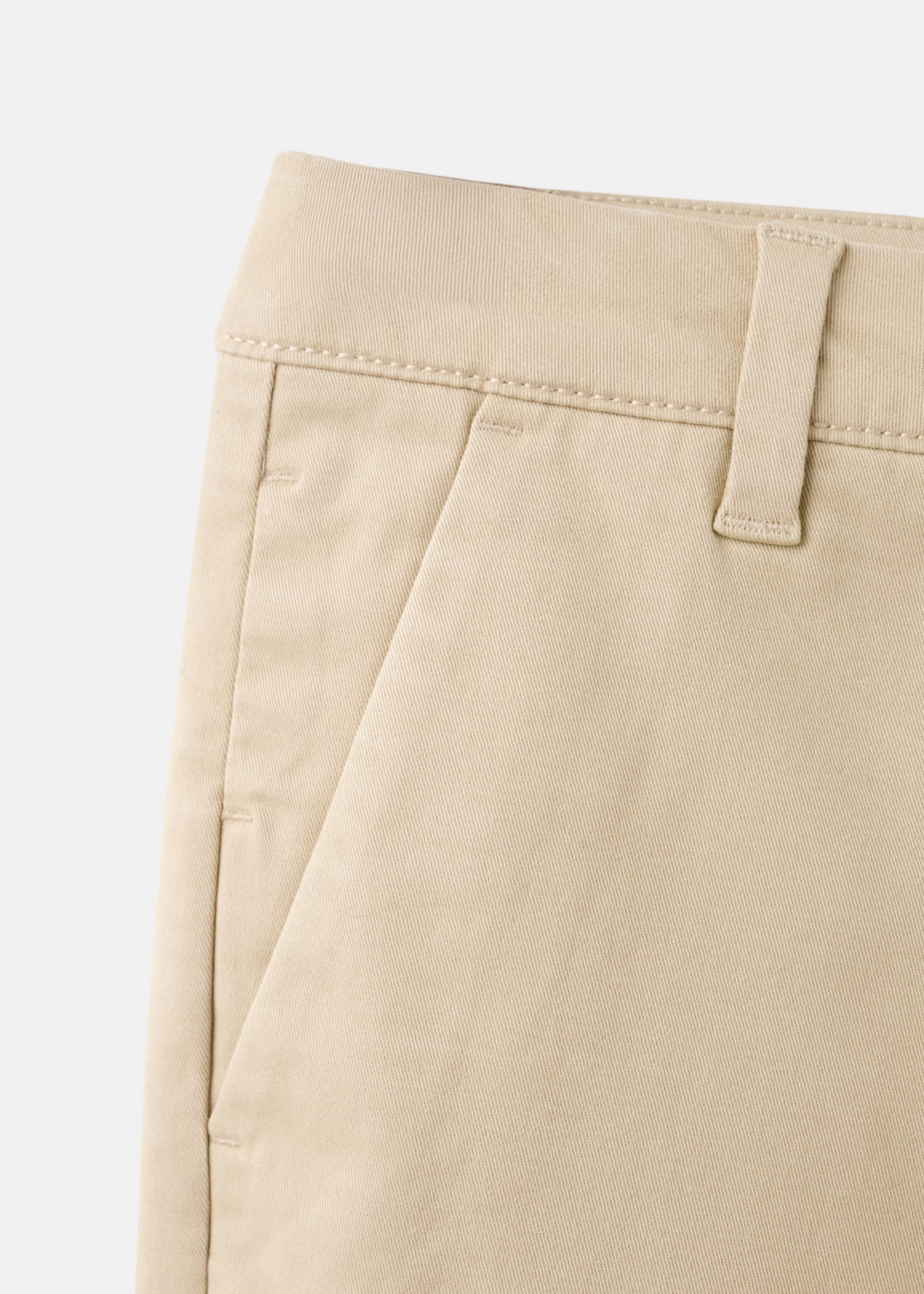 Plain chino trousers - Details of the article 0, Beige. Ref: 27054403-00.