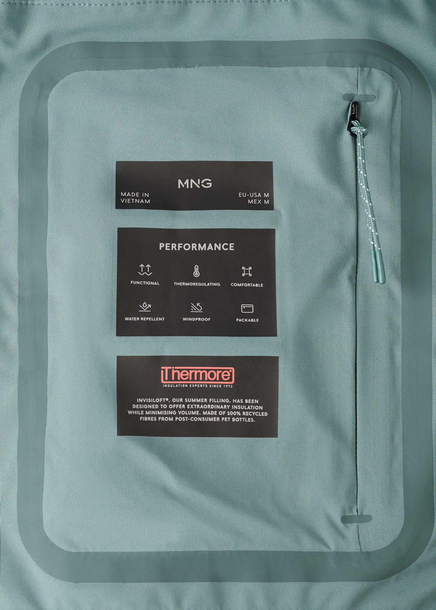 Packable water-repellent jacket with Thermore® technology - Details of the article 0