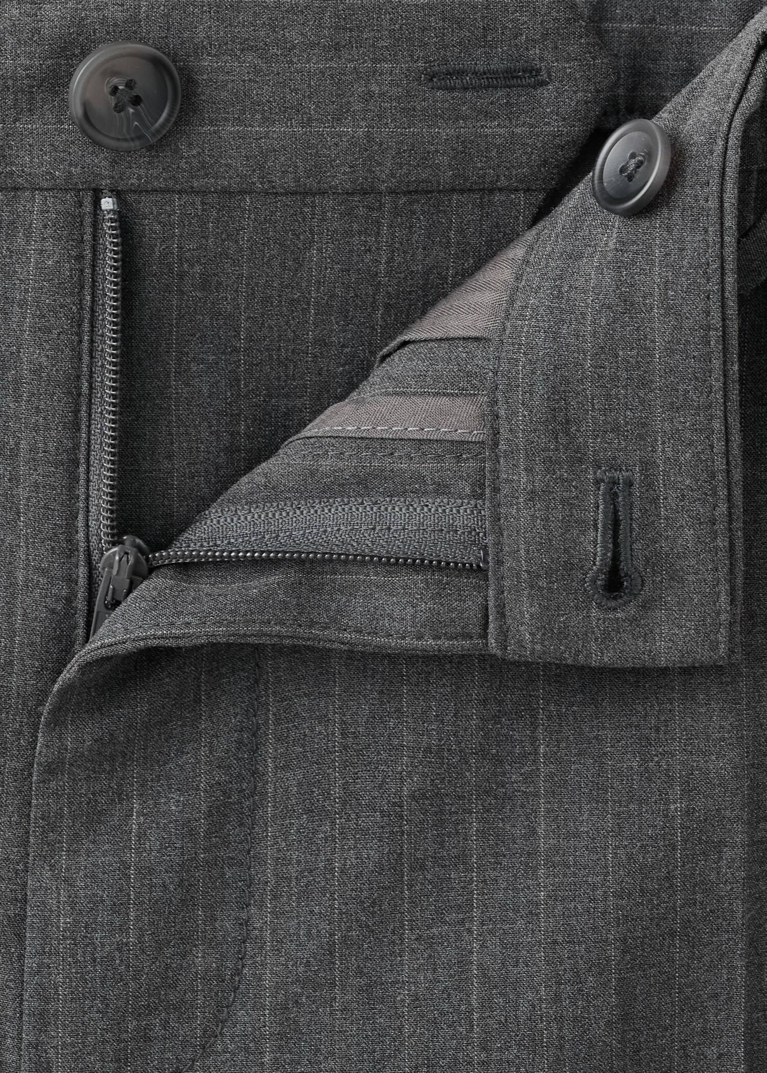 Slim-fit chalk-stripe trousers - Details of the article 8