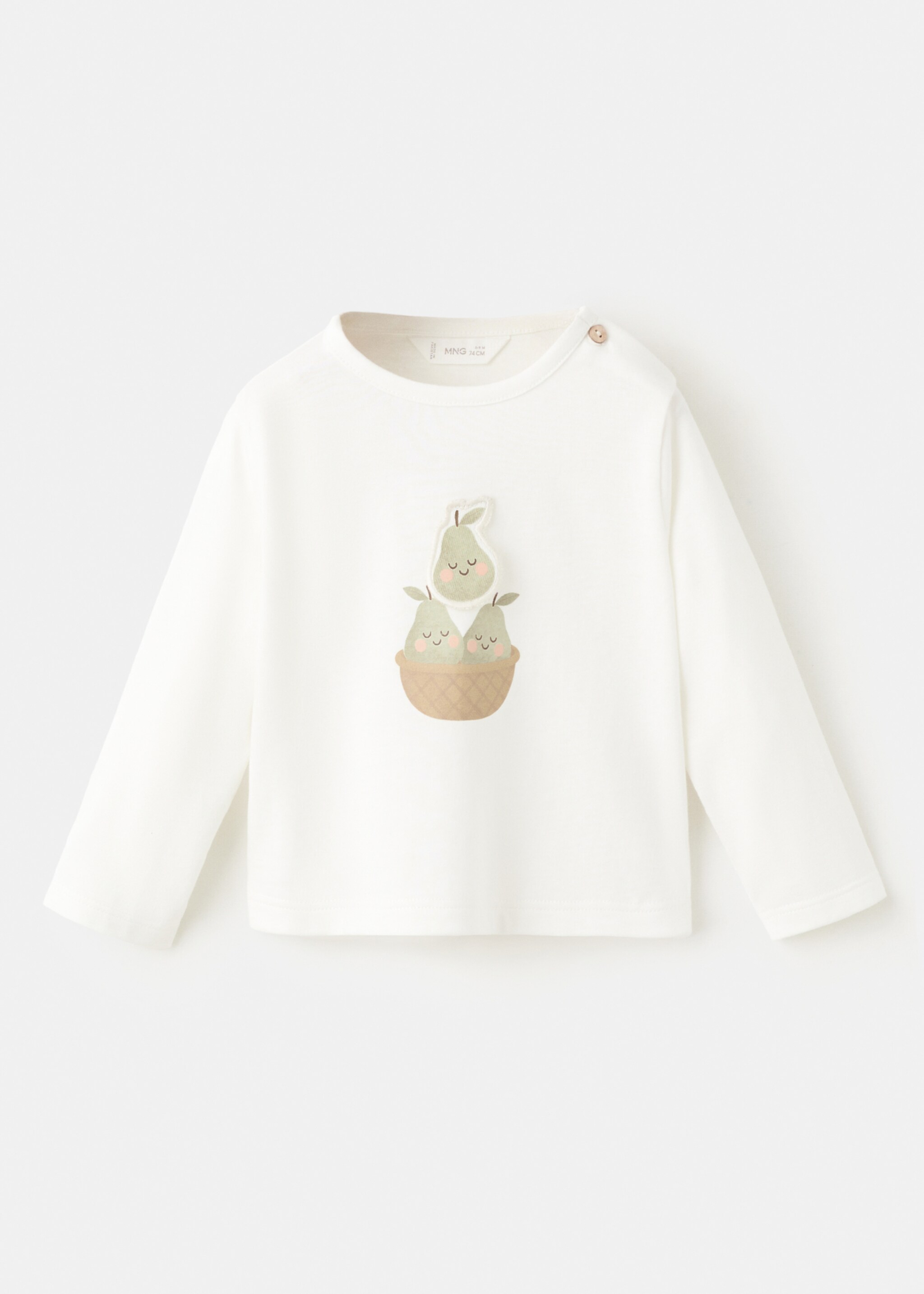 تيشيرت قطني مع رسم - منتج دون نموذج, سكري. Ref: 27054414-00.