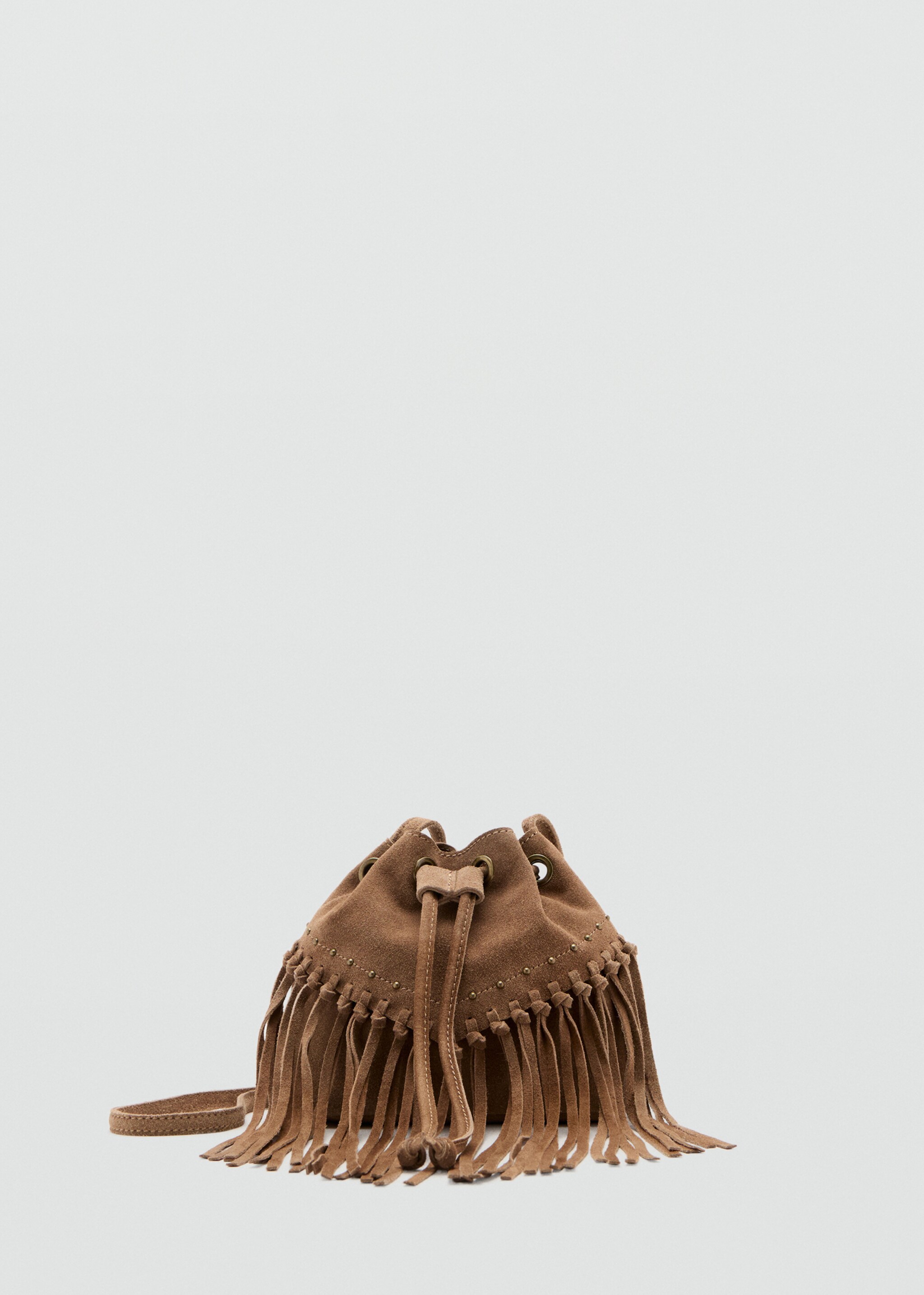 Fringed suede bag - Article without model, Medium Brown. Ref: 27054420-00.