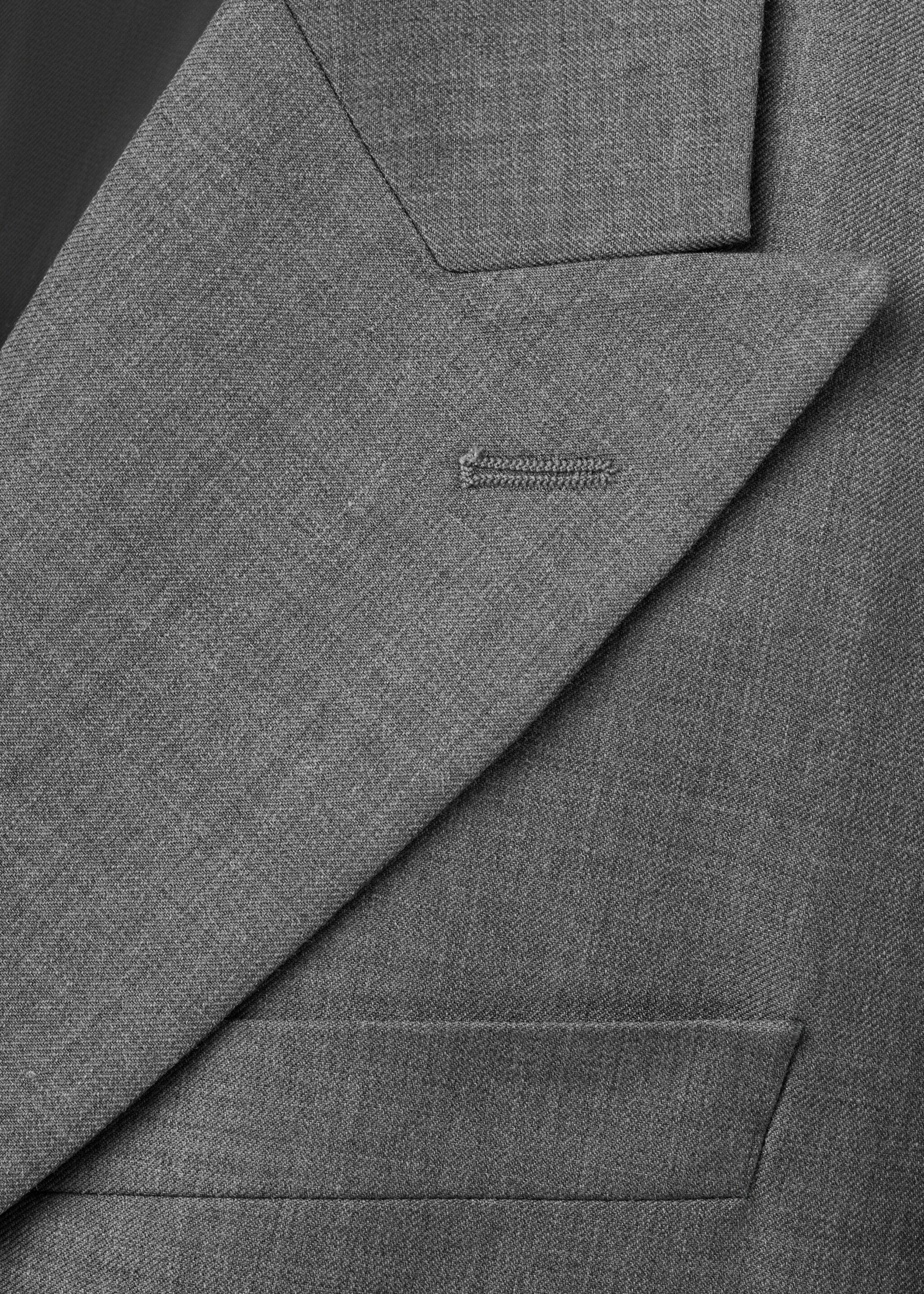 Zweireihiges Regular-Fit-Sakko Ricardo - Detail des Artikels 8, Grau. Ref: 27054421-00.