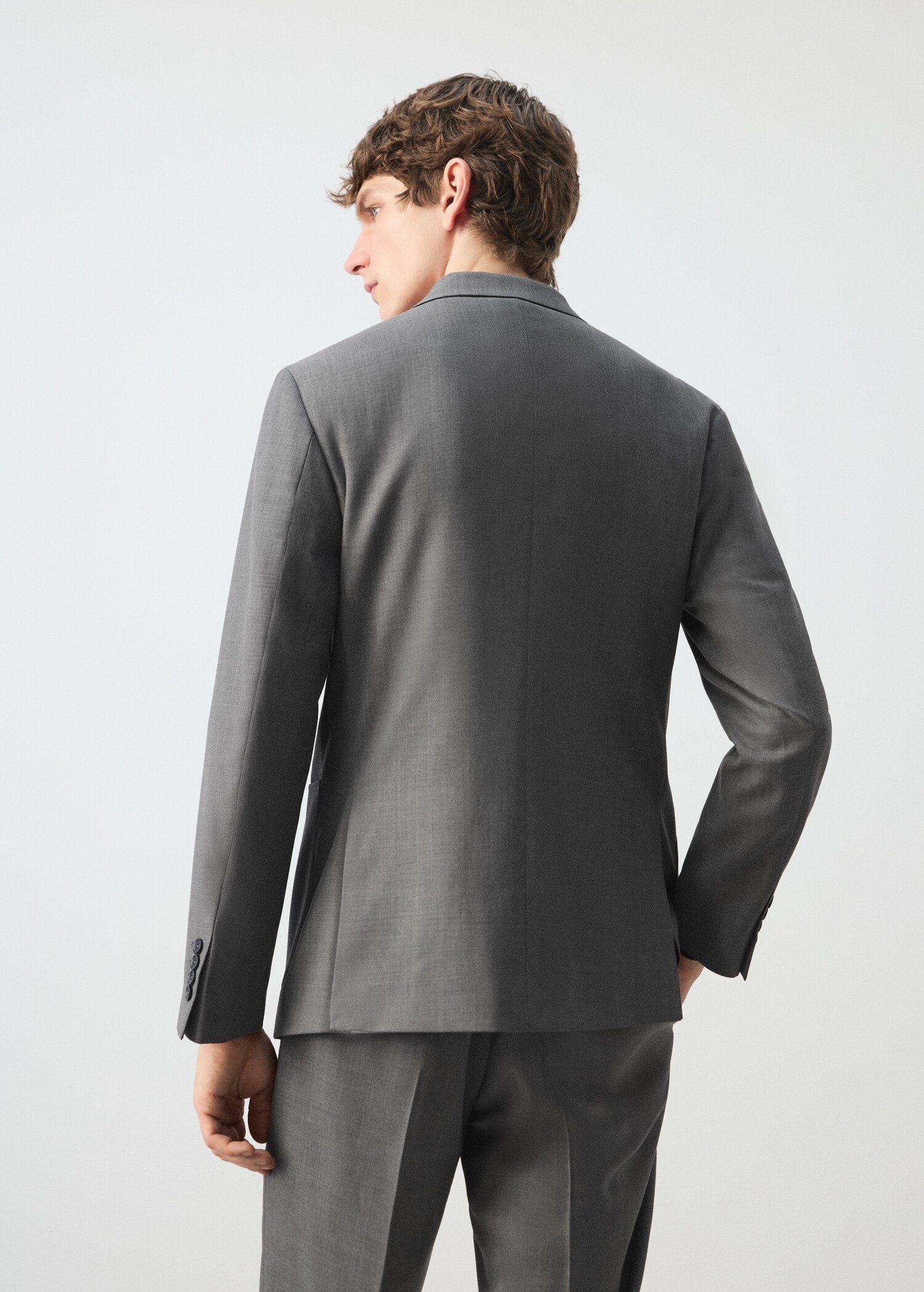 Ricardo regular fit double-breasted suit jacket - Reverse of the article