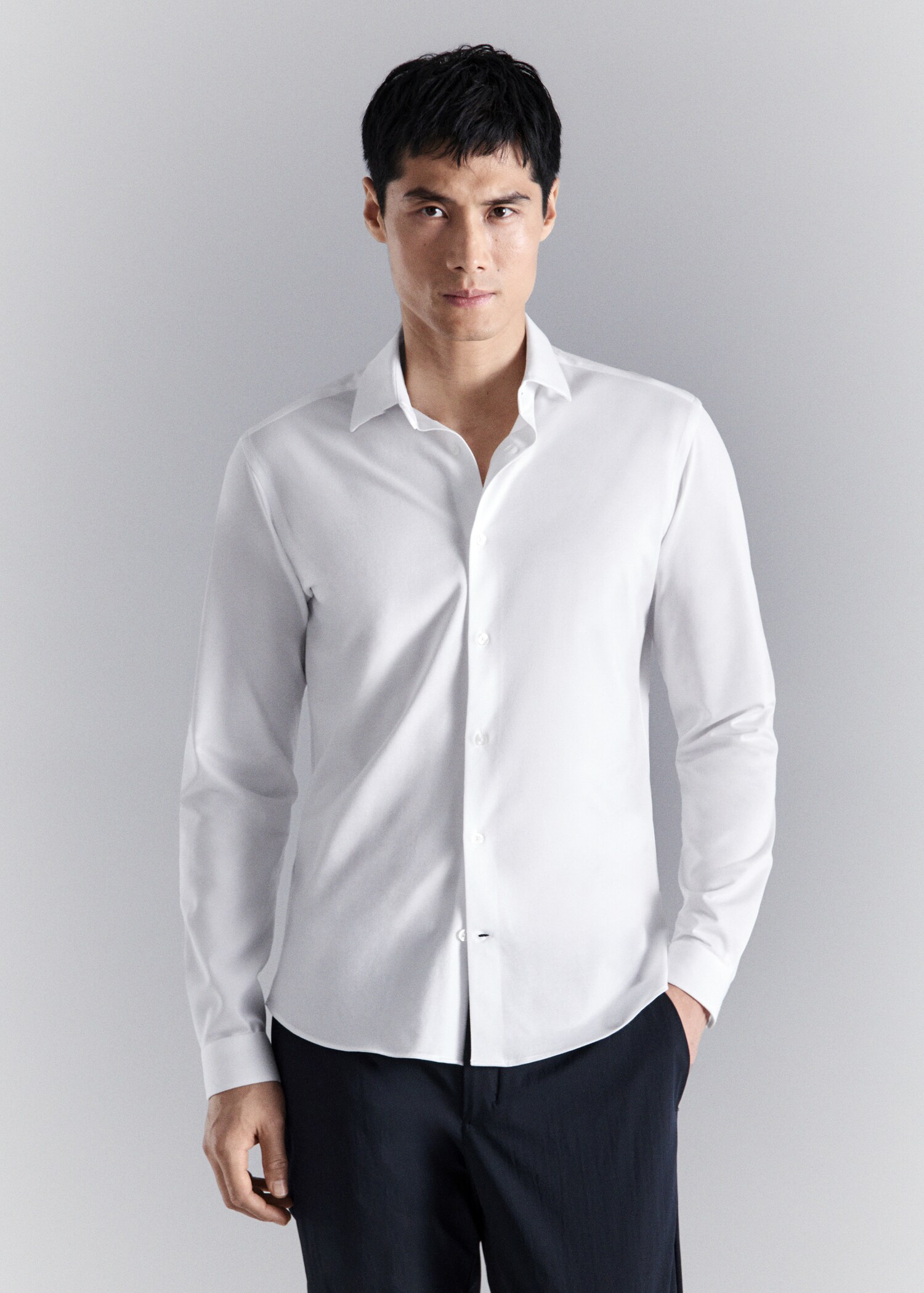 Comfort stretch non-iron shirt - Medium plane