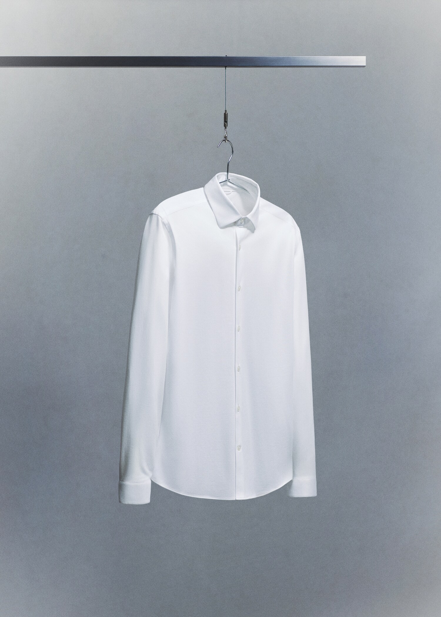 Slim fit comfort stretch non-iron cotton shirt - Details of the article 9