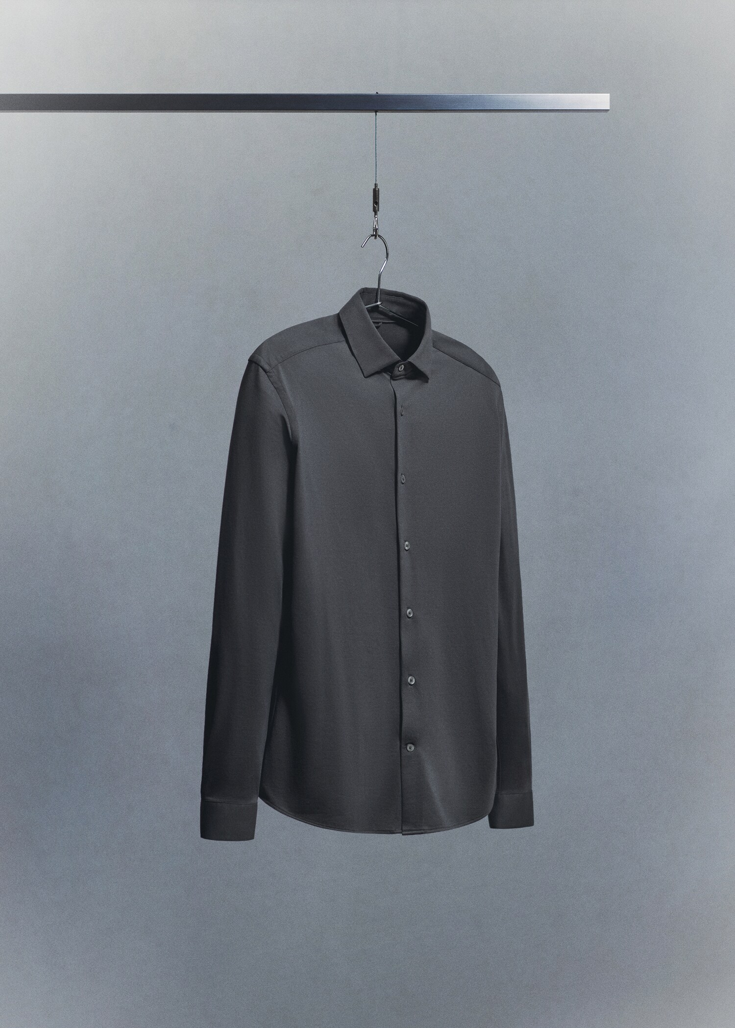 Slim fit comfort stretch non-iron cotton shirt - Details of the article 9