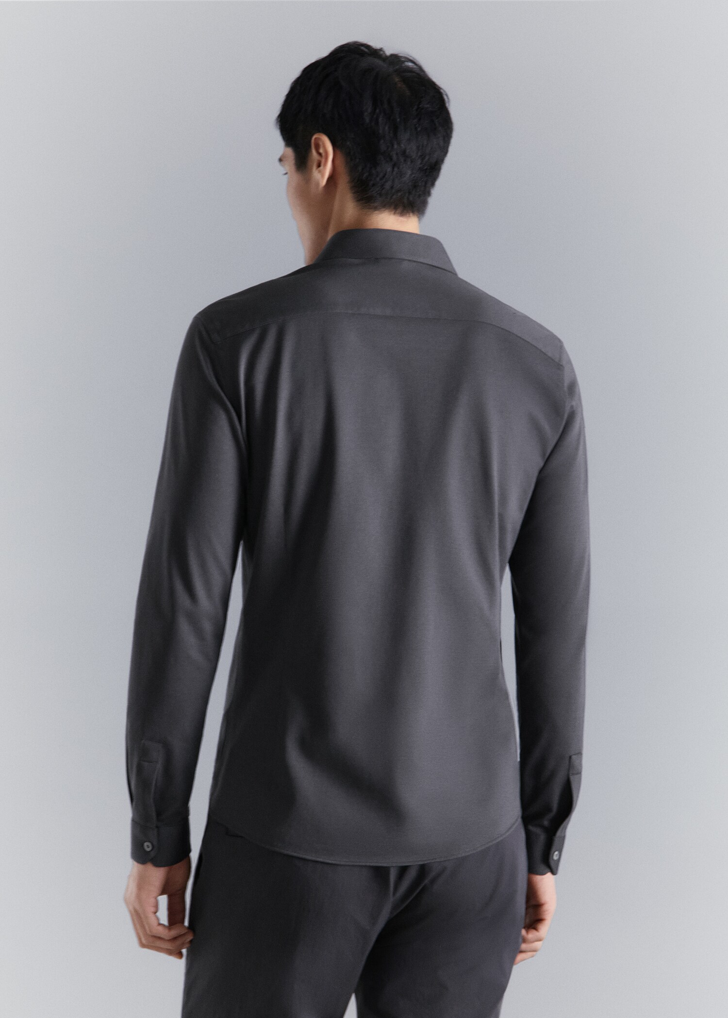 Comfort stretch non-iron shirt - Reverse of the article