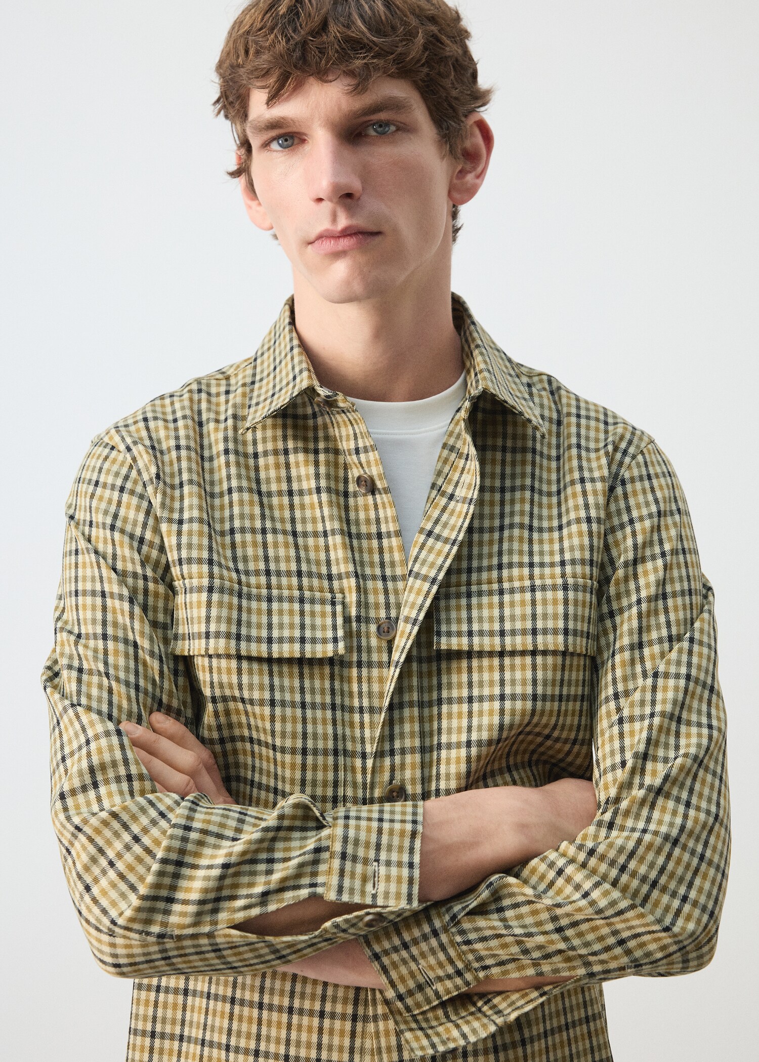 جاكيت بأزرار بنقشة كاروهات - تفاصيل المنتج 1