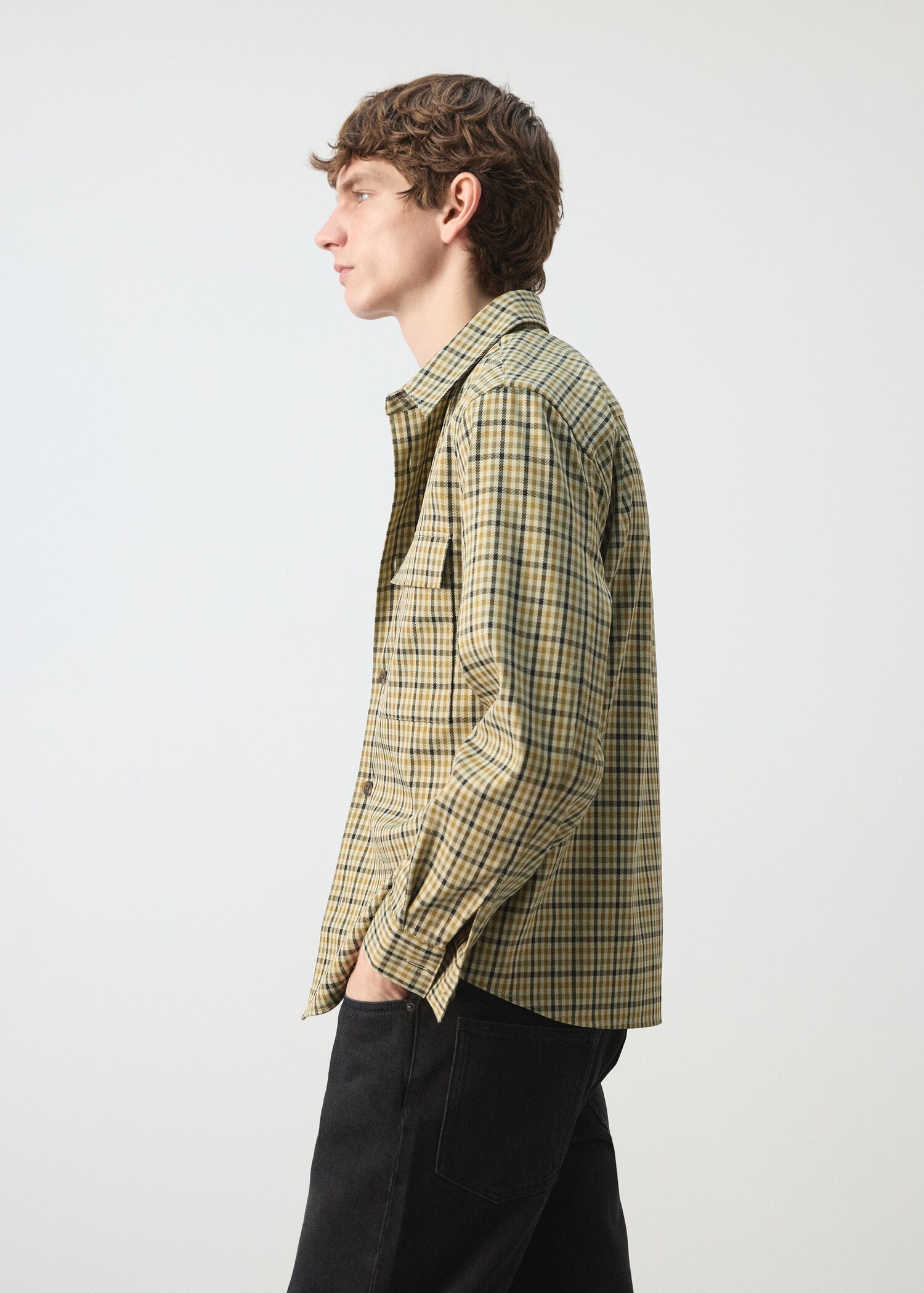 جاكيت بأزرار بنقشة كاروهات - تفاصيل المنتج 2