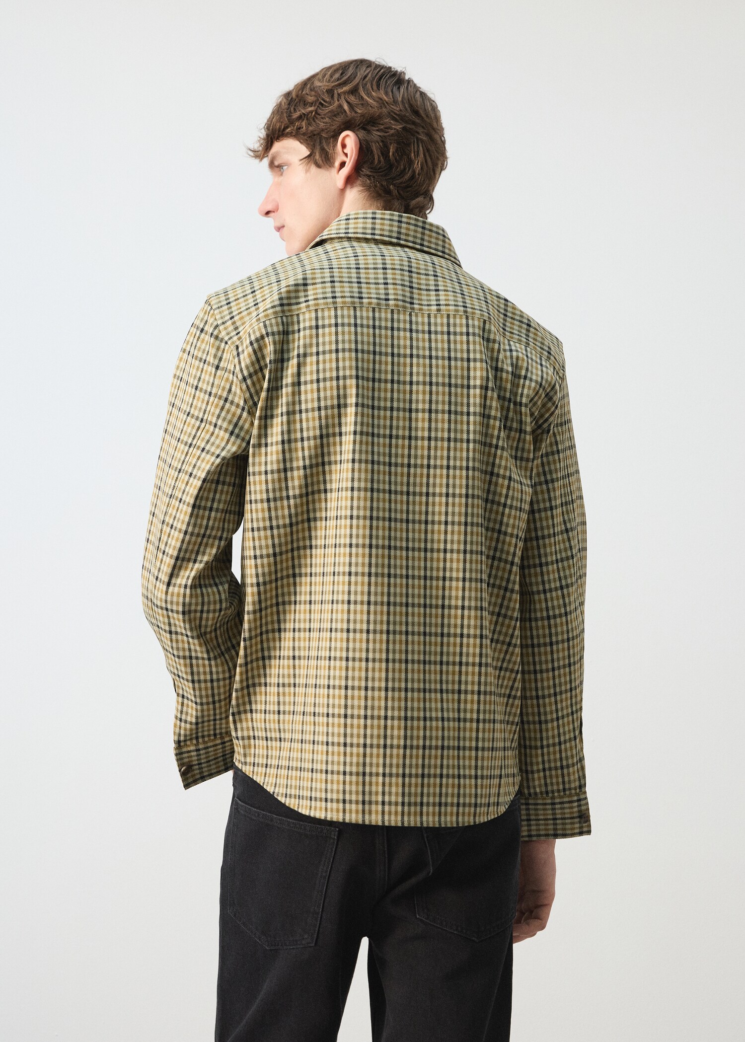 جاكيت بأزرار بنقشة كاروهات - الجهة الخلفية للمنتج