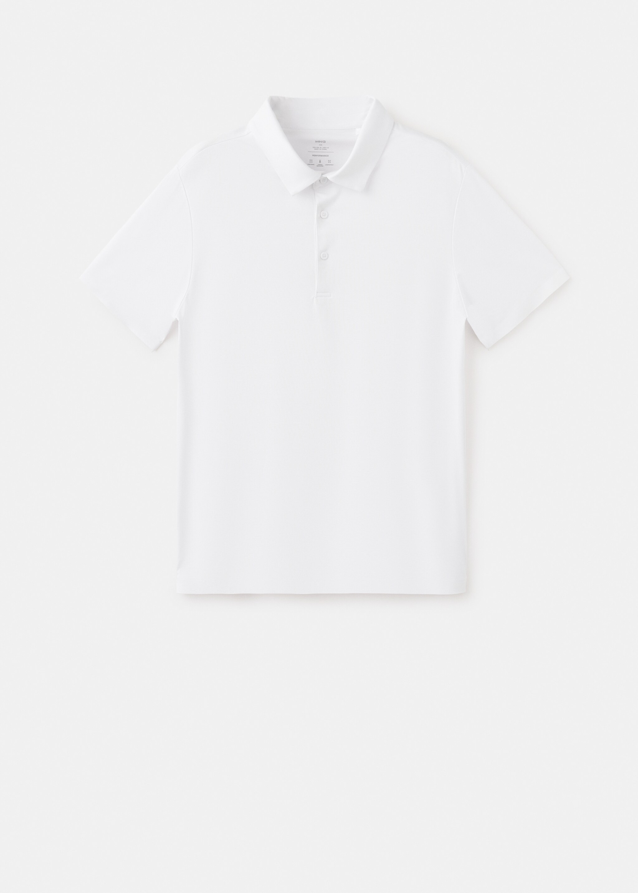 Polo comfort extensible à boutons - Article sans modèle, Blanc. Ref: 27054425-00.