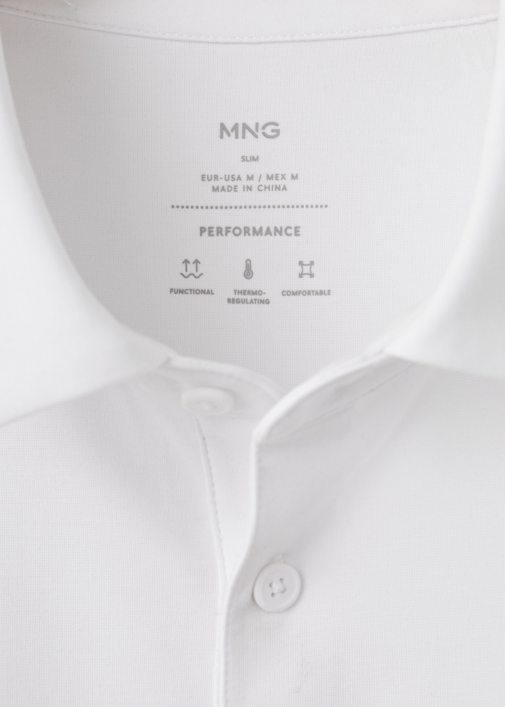 Polo comfort extensible à boutons - Détail de l'article 8, Blanc. Ref: 27054425-00.