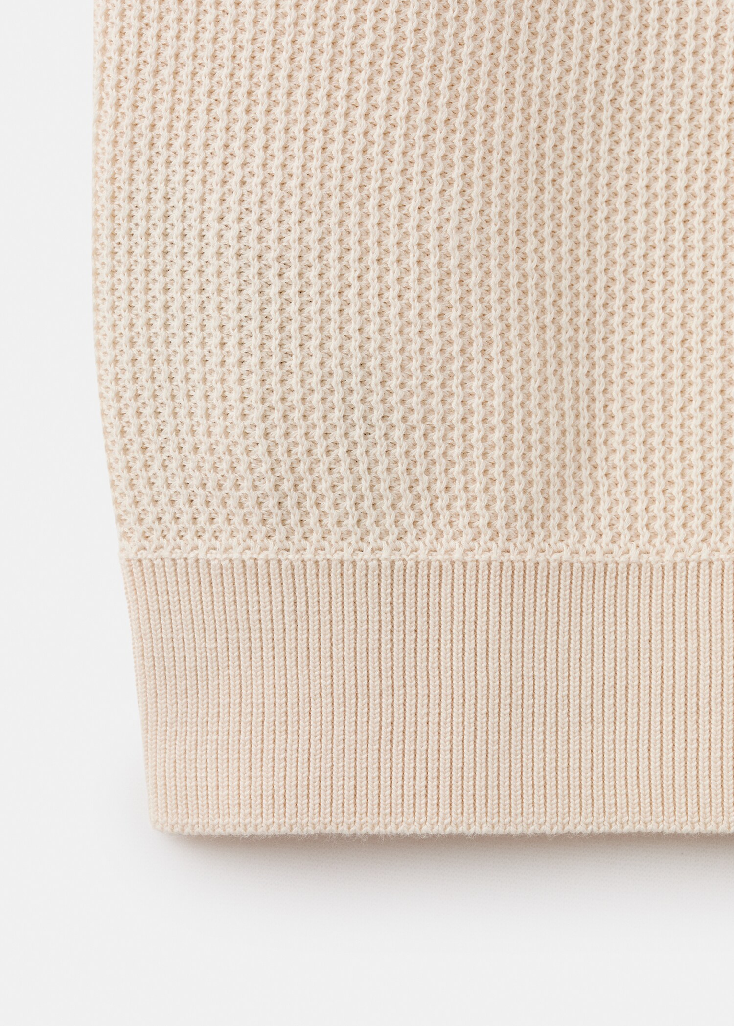 100% cotton structured knit polo with buttons - Details of the article 0