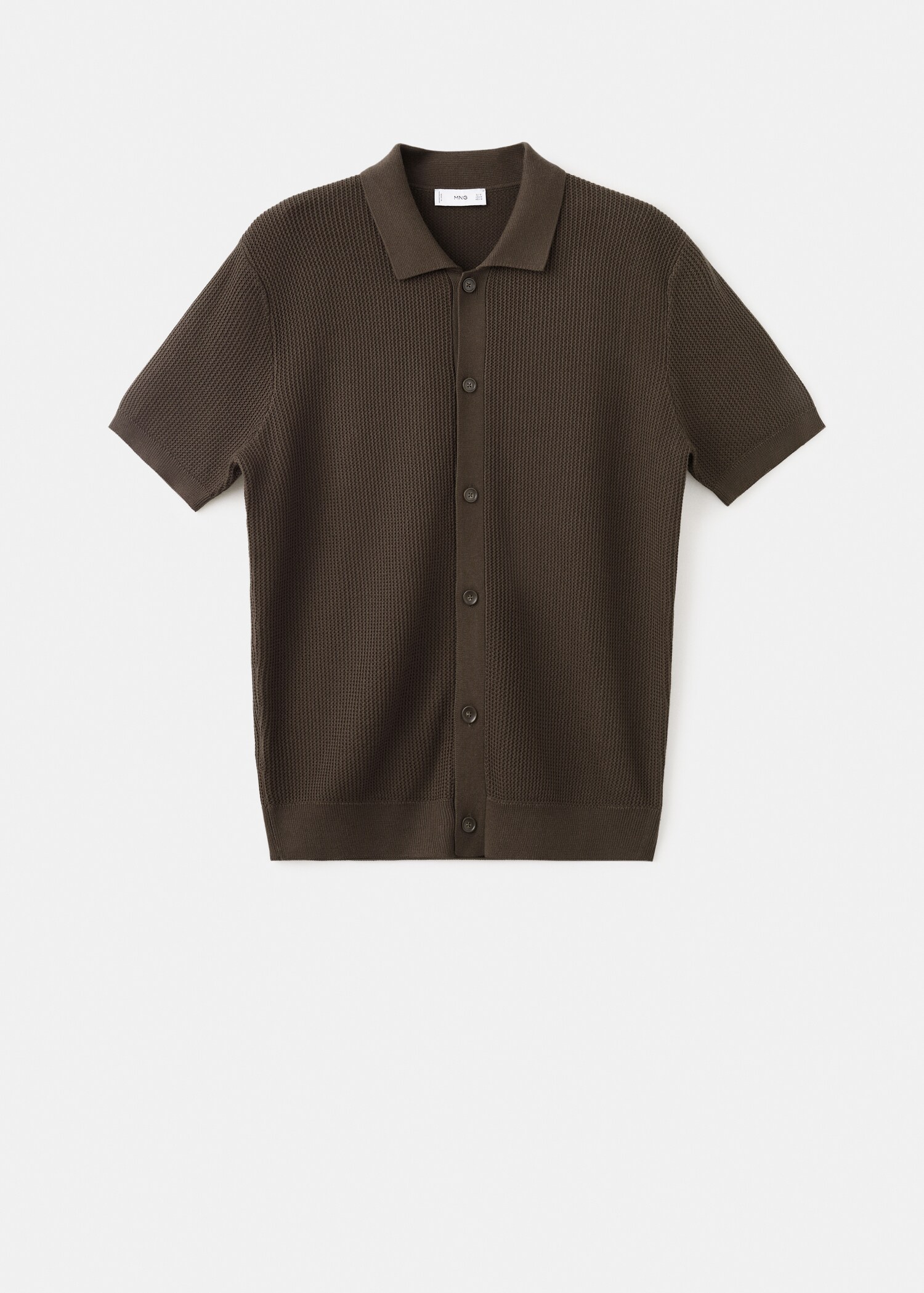 100% cotton structured knit polo with buttons - Article without model