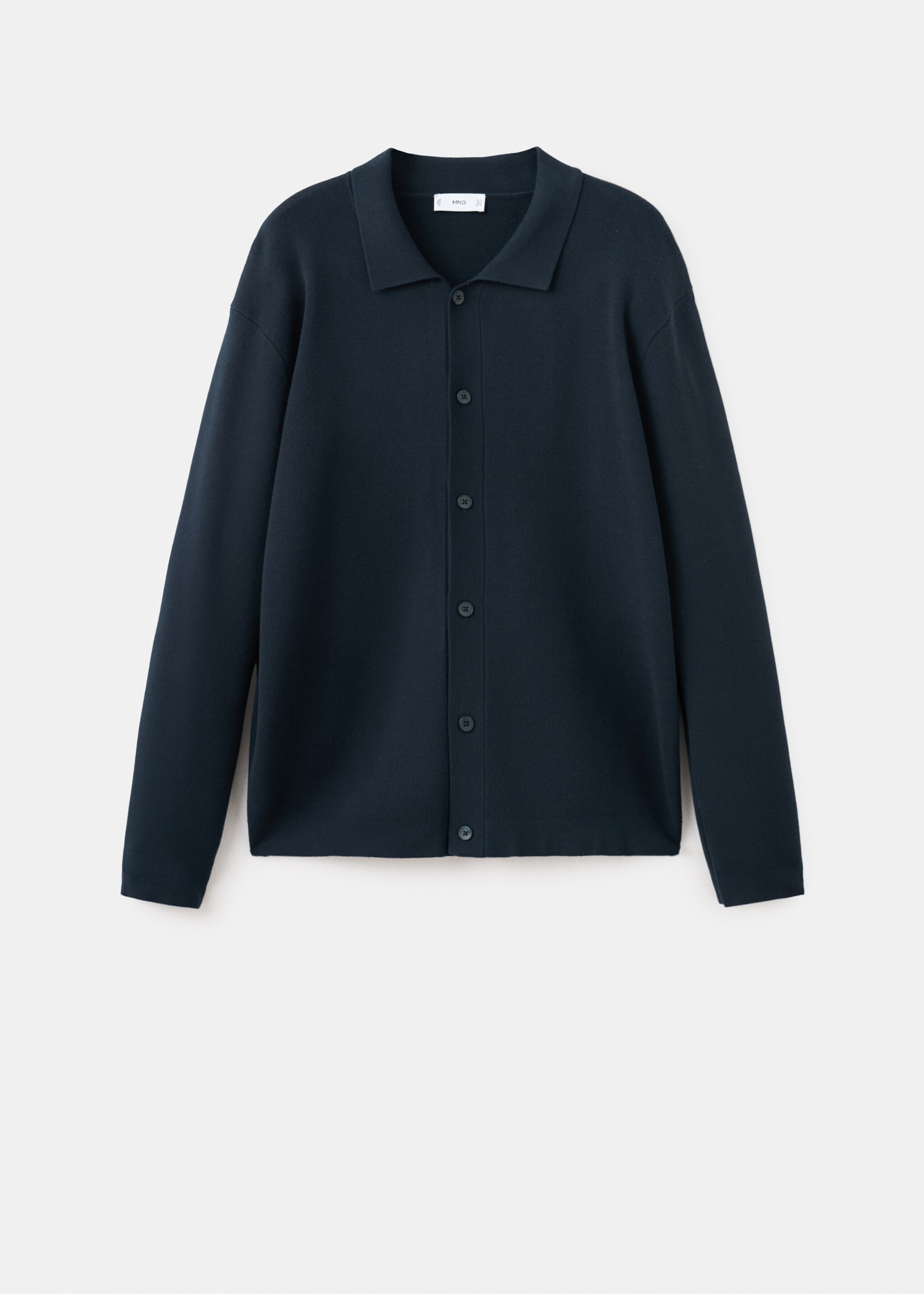 Fine knit comfort stretch cardigan - Article without model, Navy. Ref: 27054428-00.