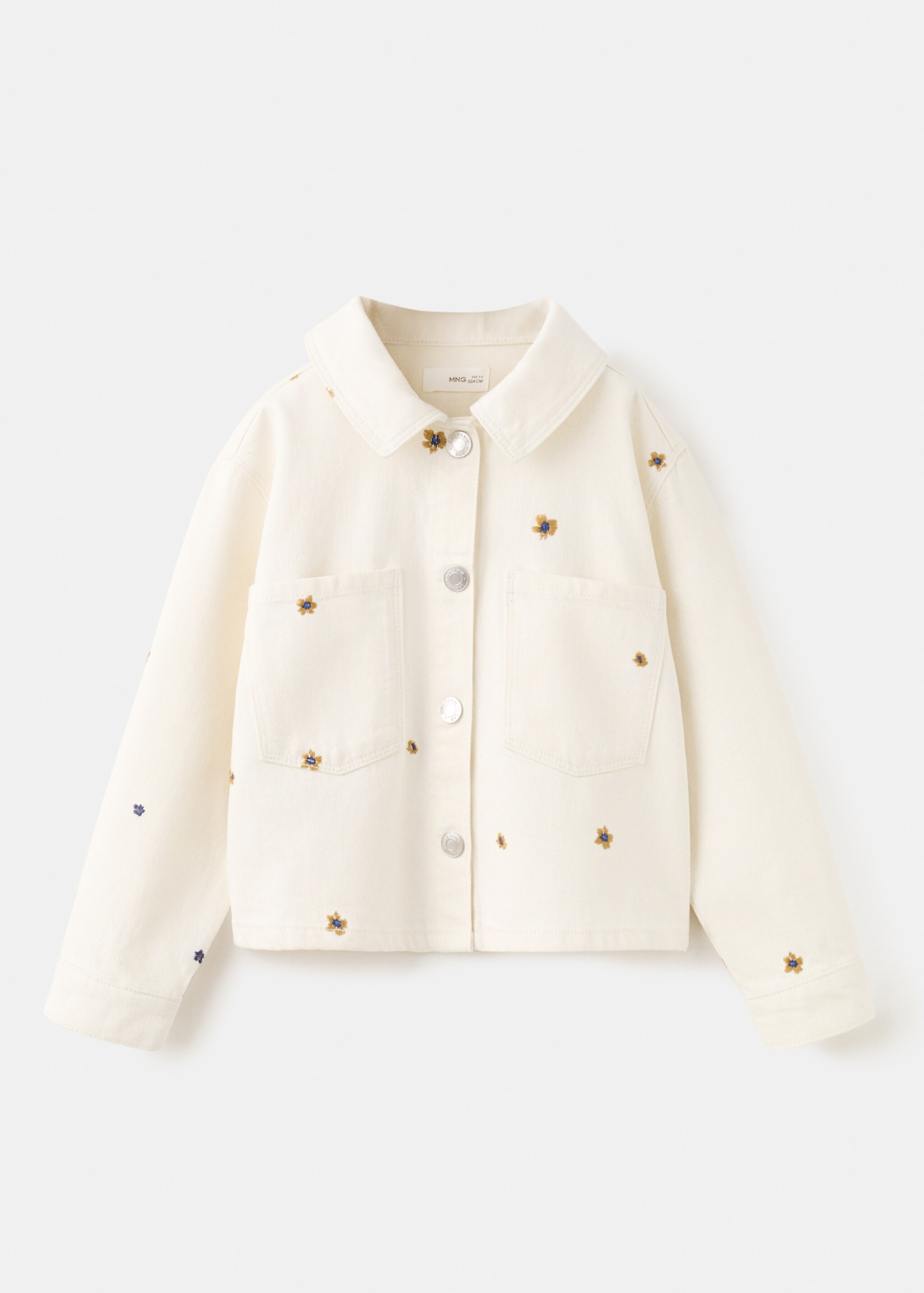 سترة جينز مطرزة - منتج دون نموذج, بيج فاتح. Ref: 27054429-00.