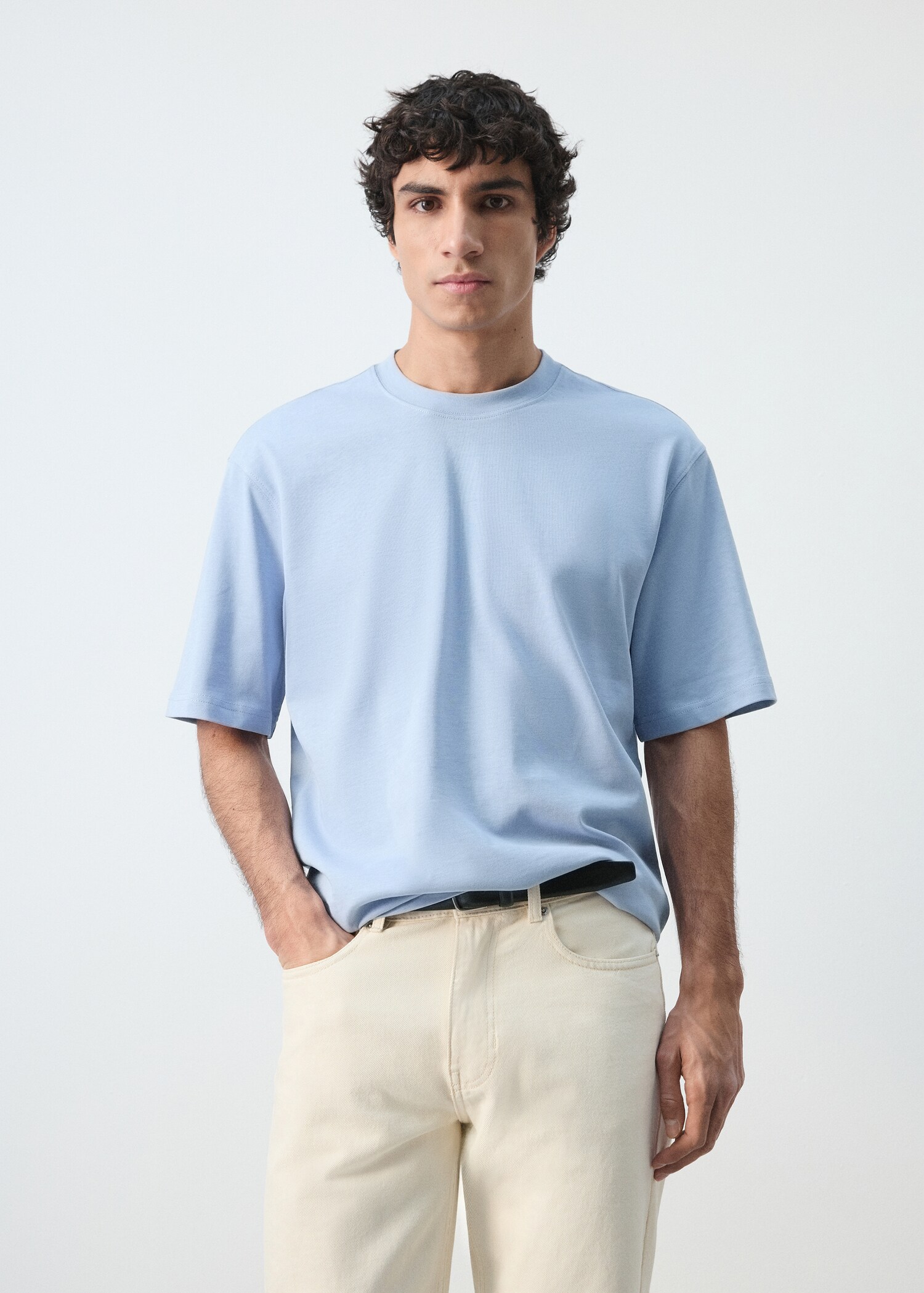 Camiseta heavy weight relaxed fit - Plano medio