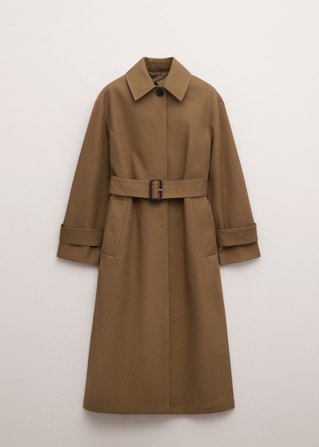 Mango Cotton trench coat with belt