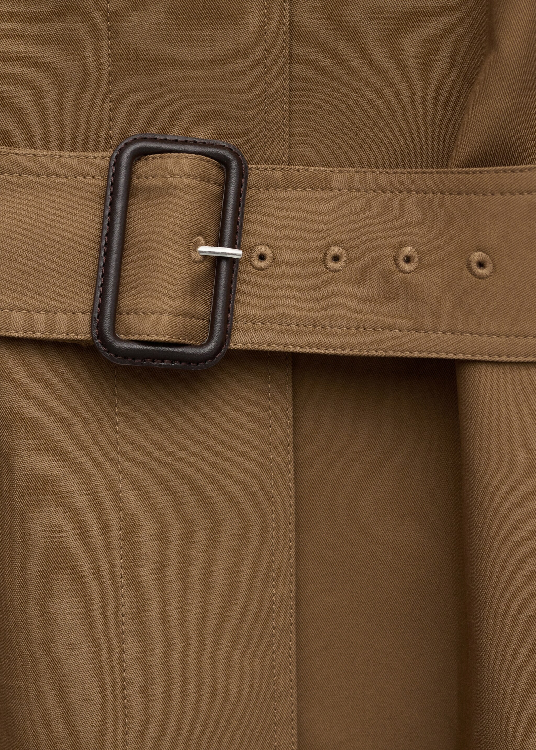 Trench algodón cinturón - Detalle del artículo 0, Marrón medio. Ref: 27054440-00.