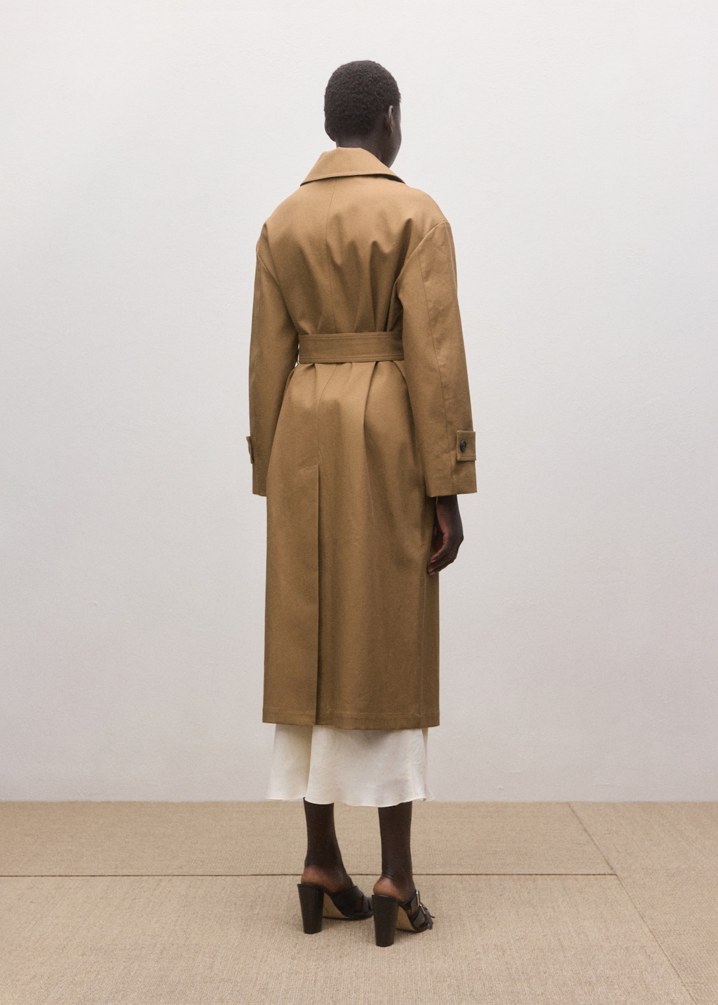 Mango Cotton trench coat with belt