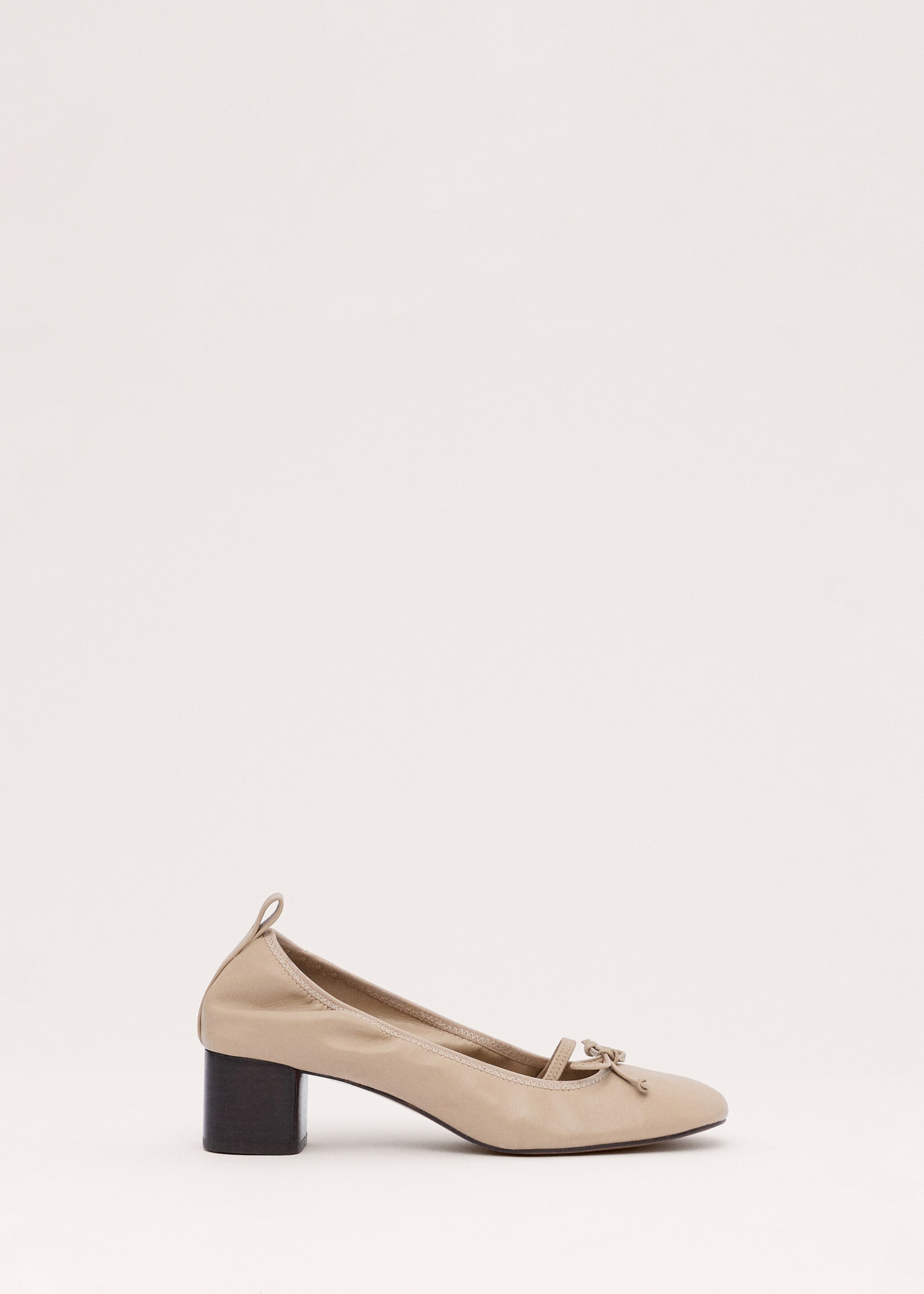 Block heel ballerina shoe - Article without model, Beige. Ref: 27054444-00.