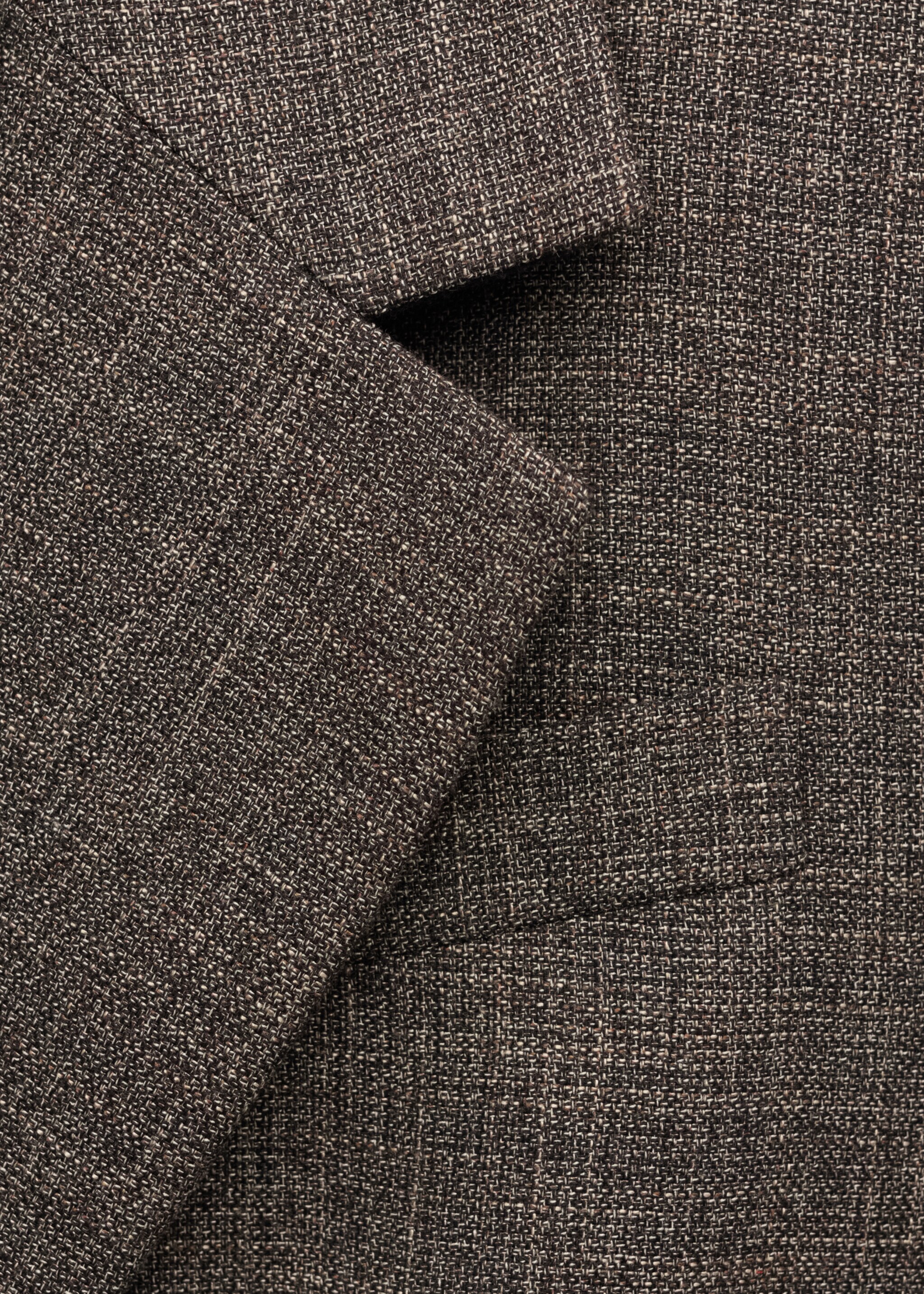 جاكيت بليزر مزدوج الصدر بنمط مموه - تفاصيل المنتج 0, شوكولاتة. Ref: 27054445-00.