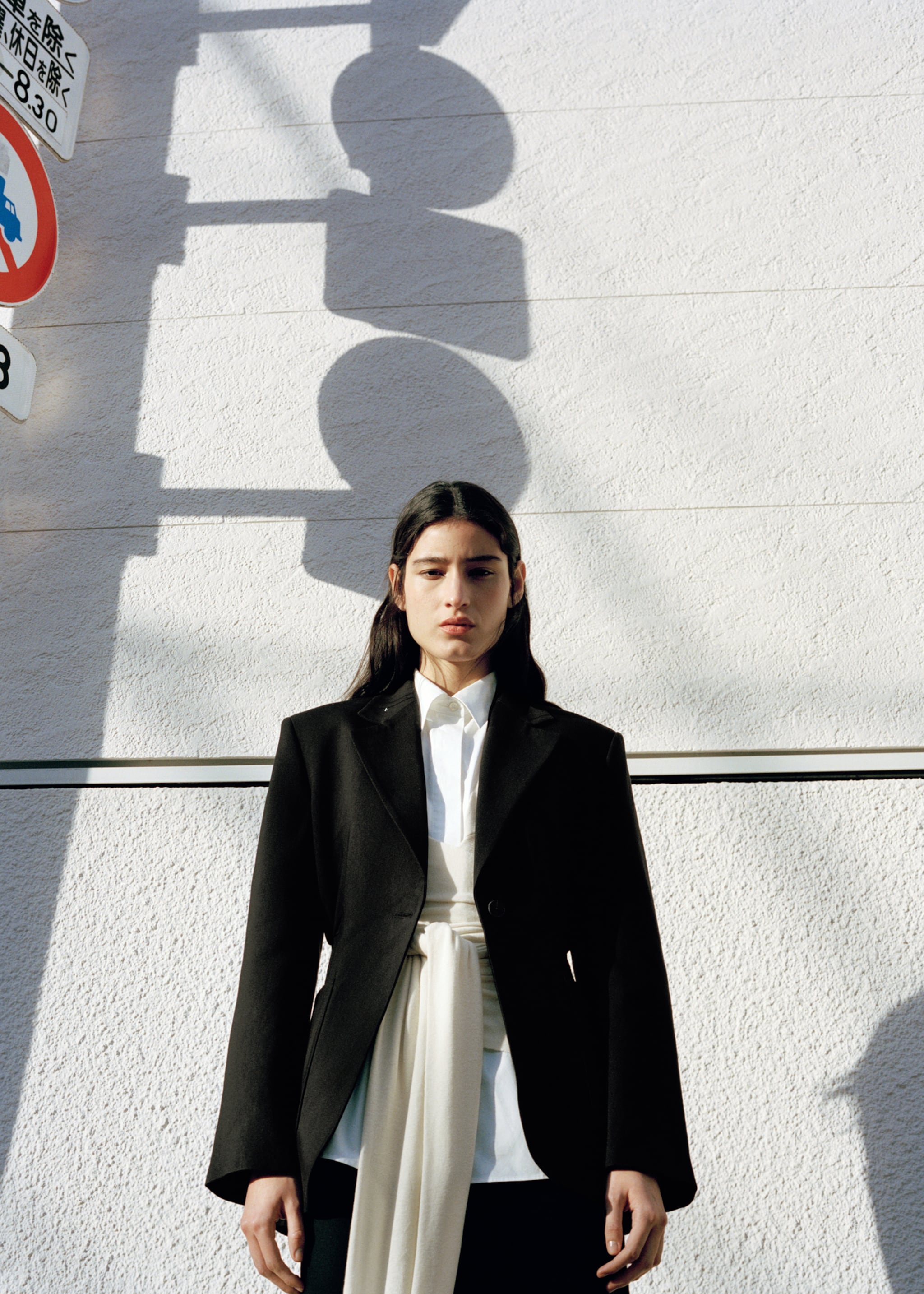 Fitted lyocell jacket - Medium plane, Black. Ref: 27054446-00.