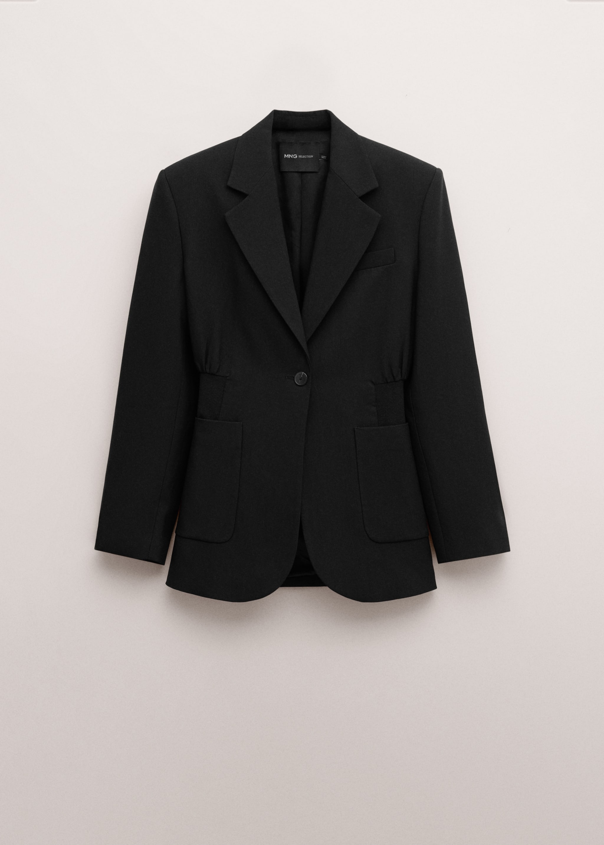 Fitted lyocell jacket - Article without model, Black. Ref: 27054446-00.