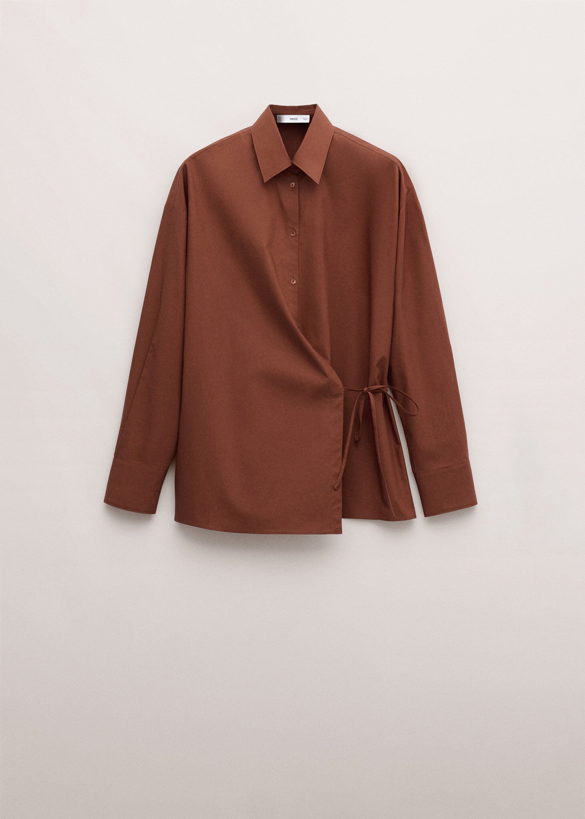 Chemise coton cache-cœur - Article sans modèle, Rouge-orangé. Ref: 27054447-00.