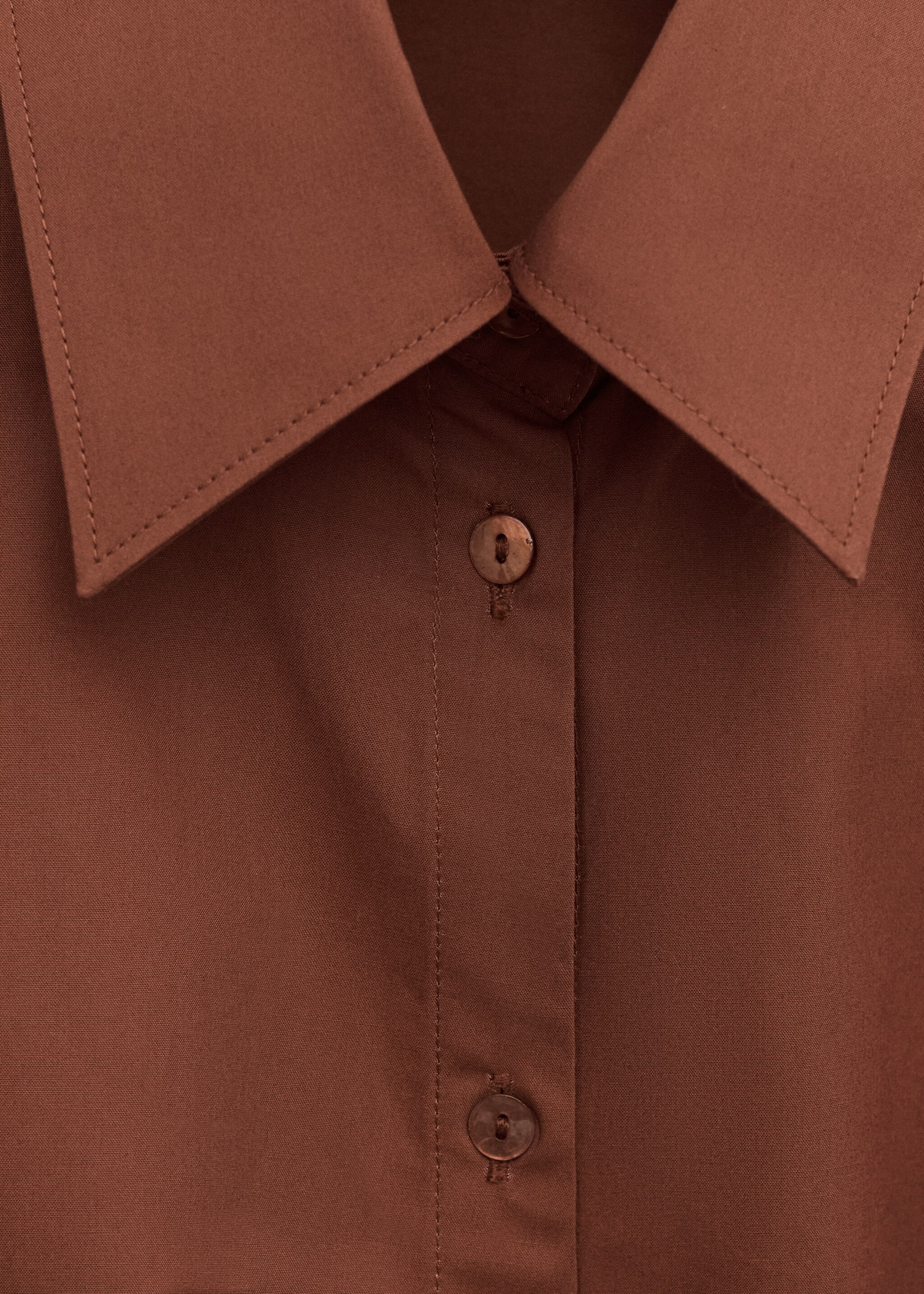 Chemise coton cache-cœur - Détail de l'article 8, Rouge-orangé. Ref: 27054447-00.